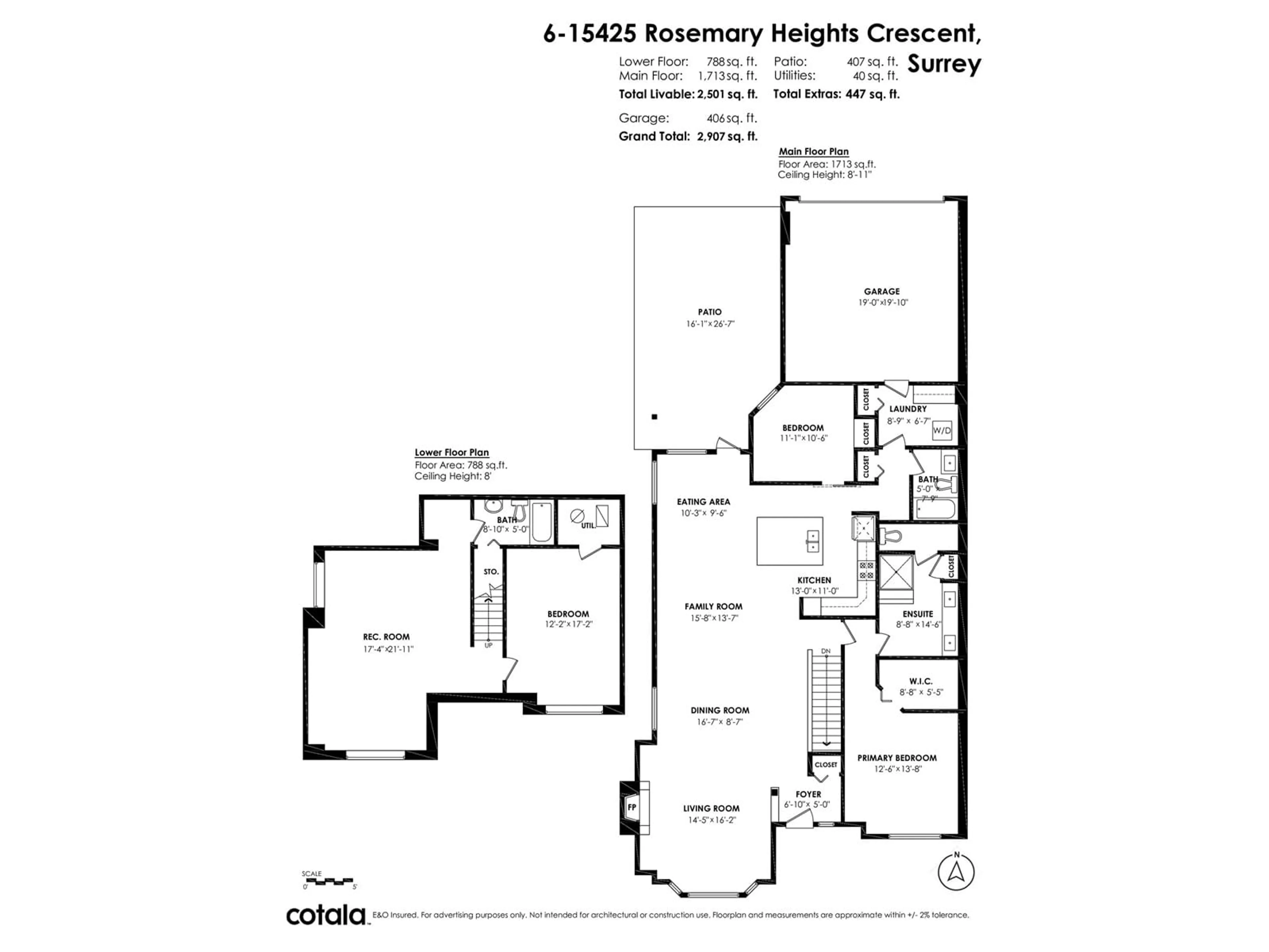 Floor plan for 6 15425 ROSEMARY HEIGHTS CRESCENT, Surrey British Columbia V3Z0S7