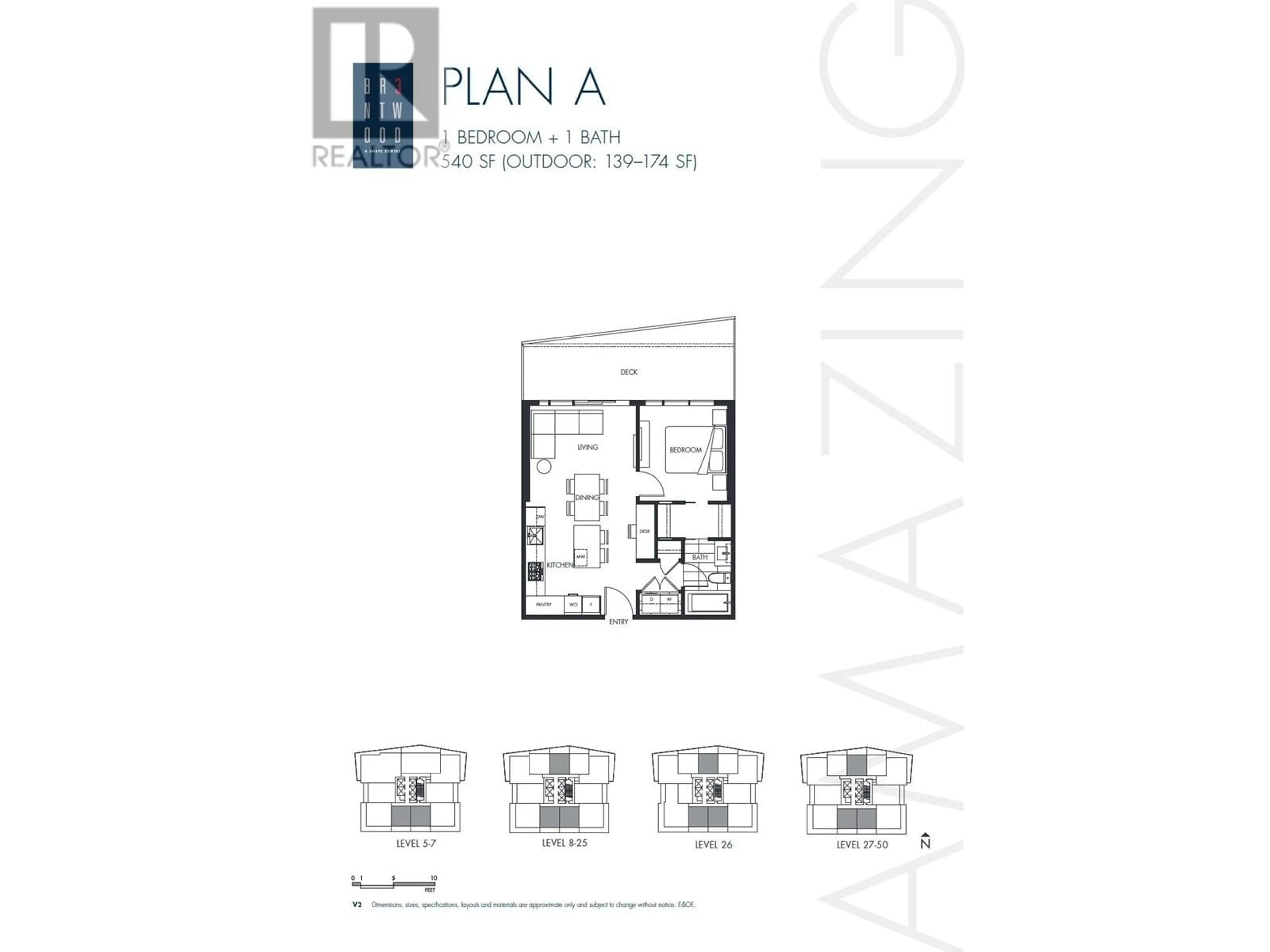 Floor plan for 1909 4650 BRENTWOOD BOULEVARD, Burnaby British Columbia V5C0M3