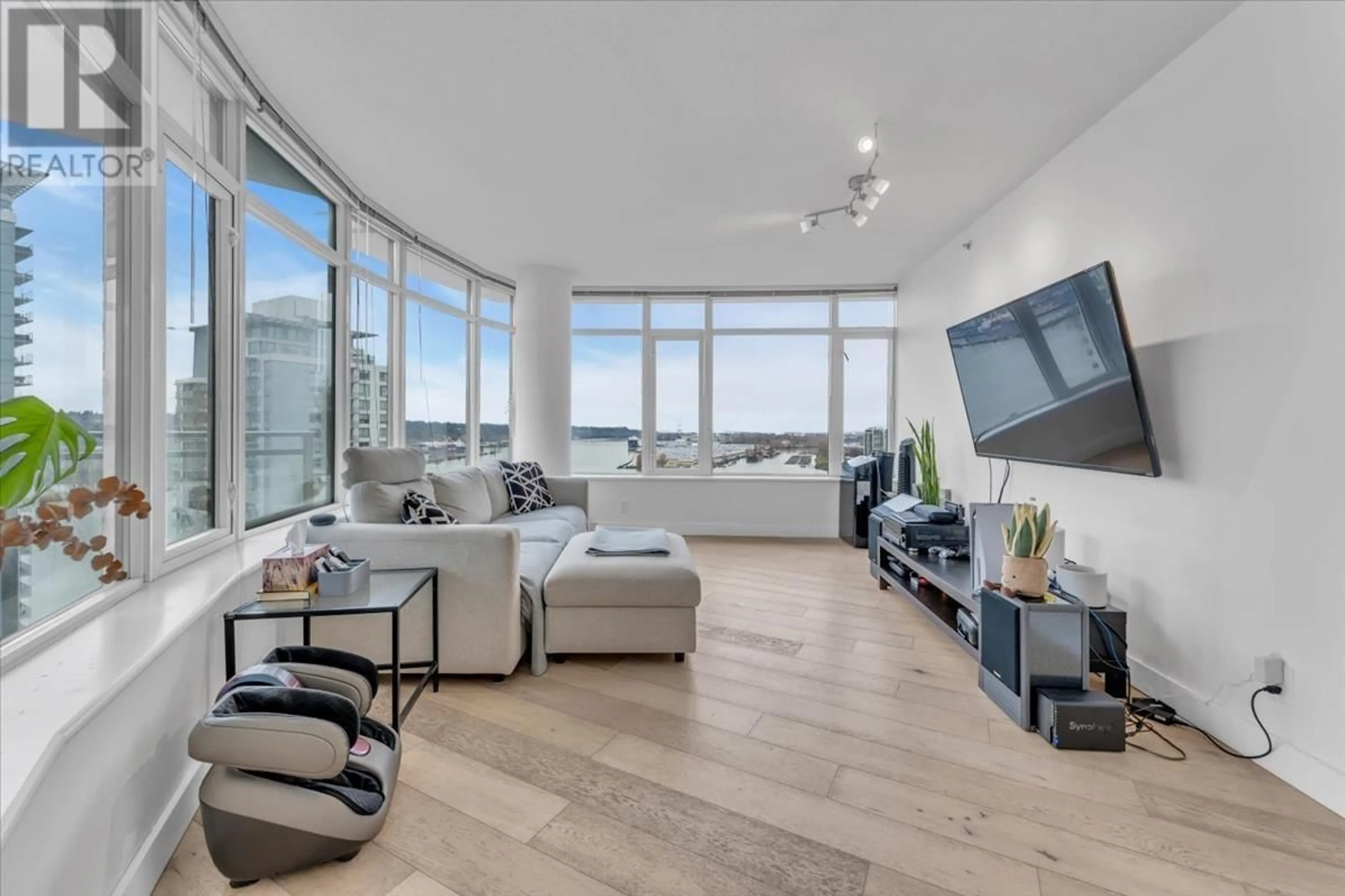 Living room, wood floors for 2601 898 CARNARVON STREET, New Westminster British Columbia V3M0C3