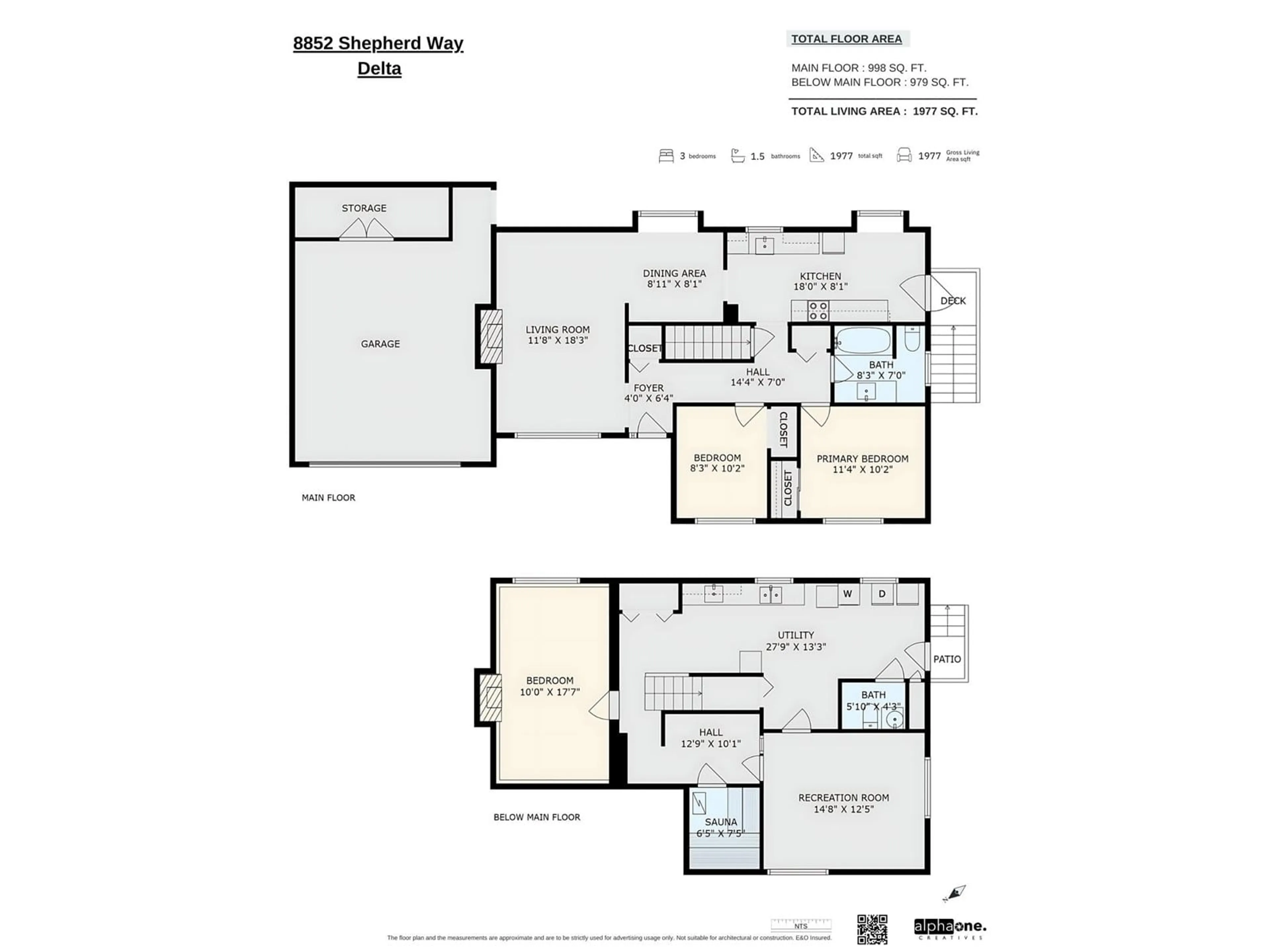 Floor plan for 8852 SHEPHERD WAY, Delta British Columbia V4C4K1