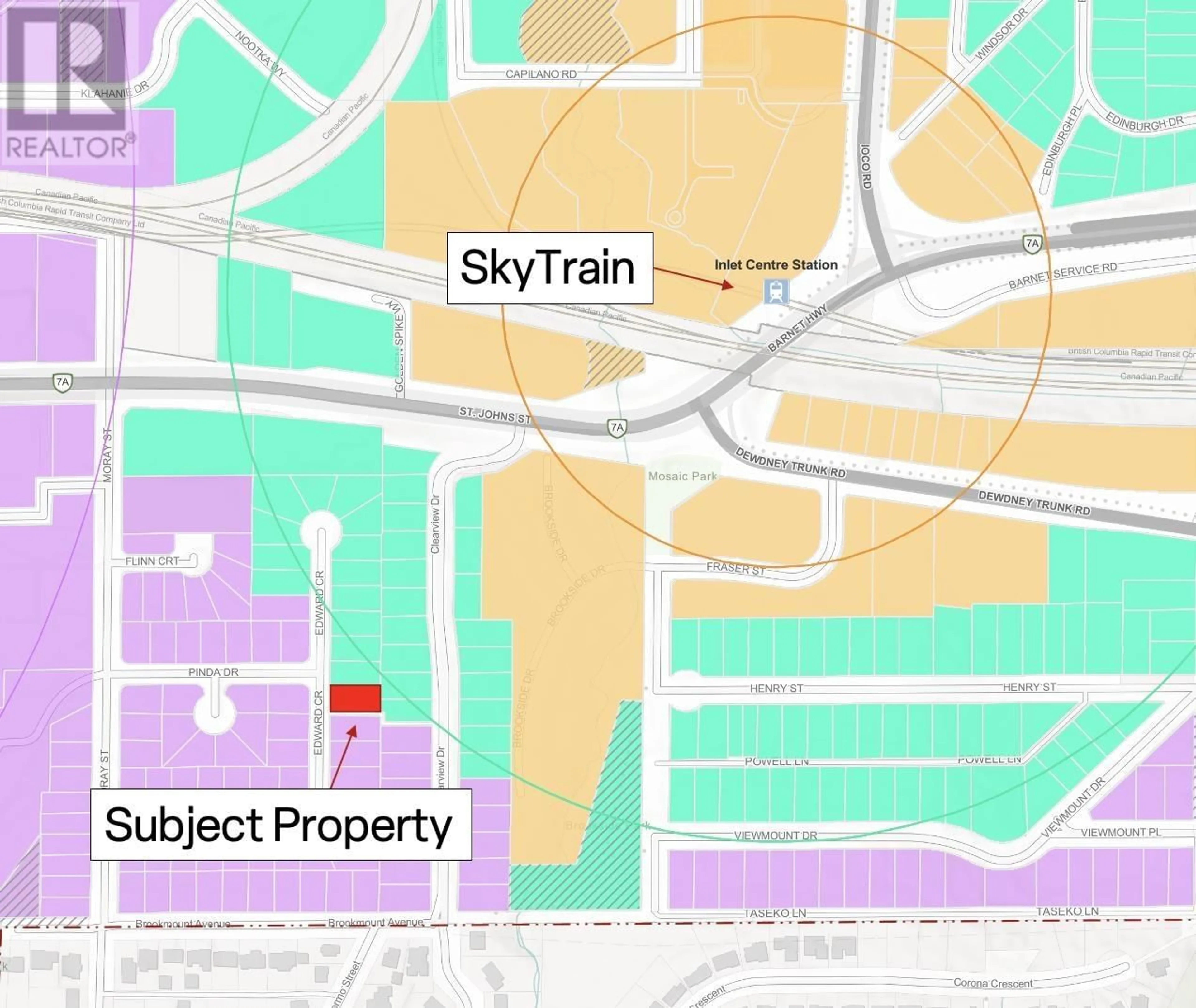 Picture of a map for 200 EDWARD CRESCENT, Port Moody British Columbia V3H2S6