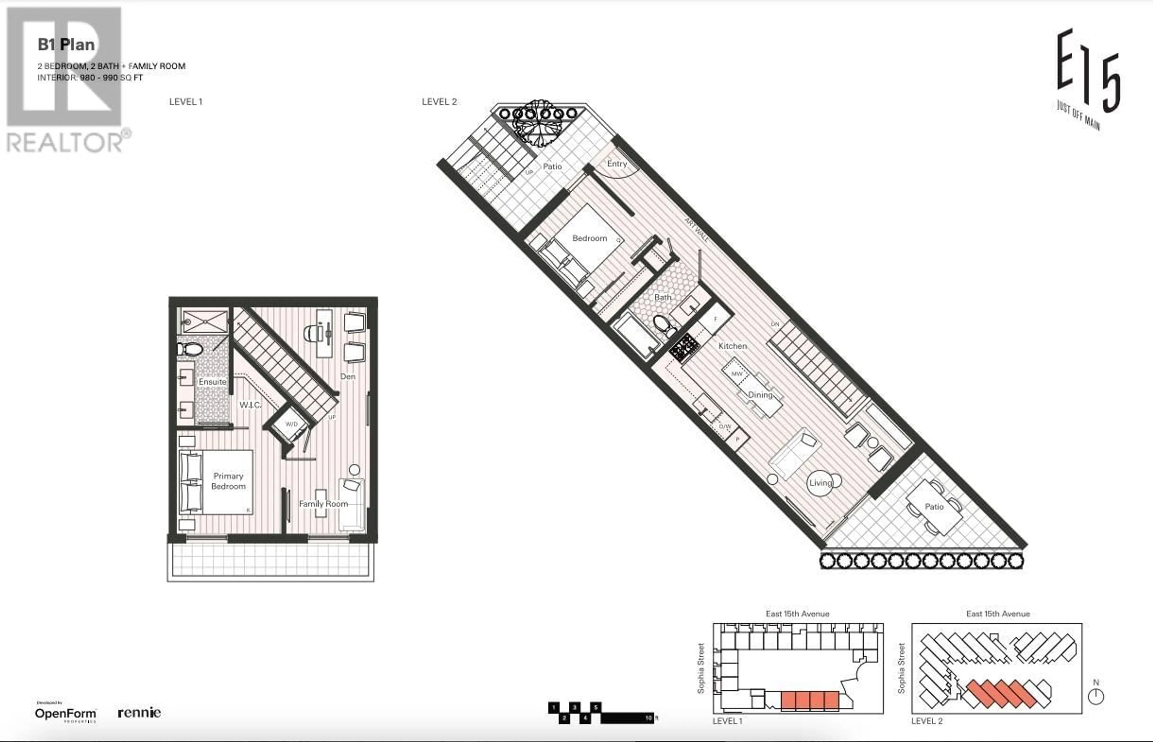 Floor plan for 214 322 E 15TH AVENUE, Vancouver British Columbia V5T0K5