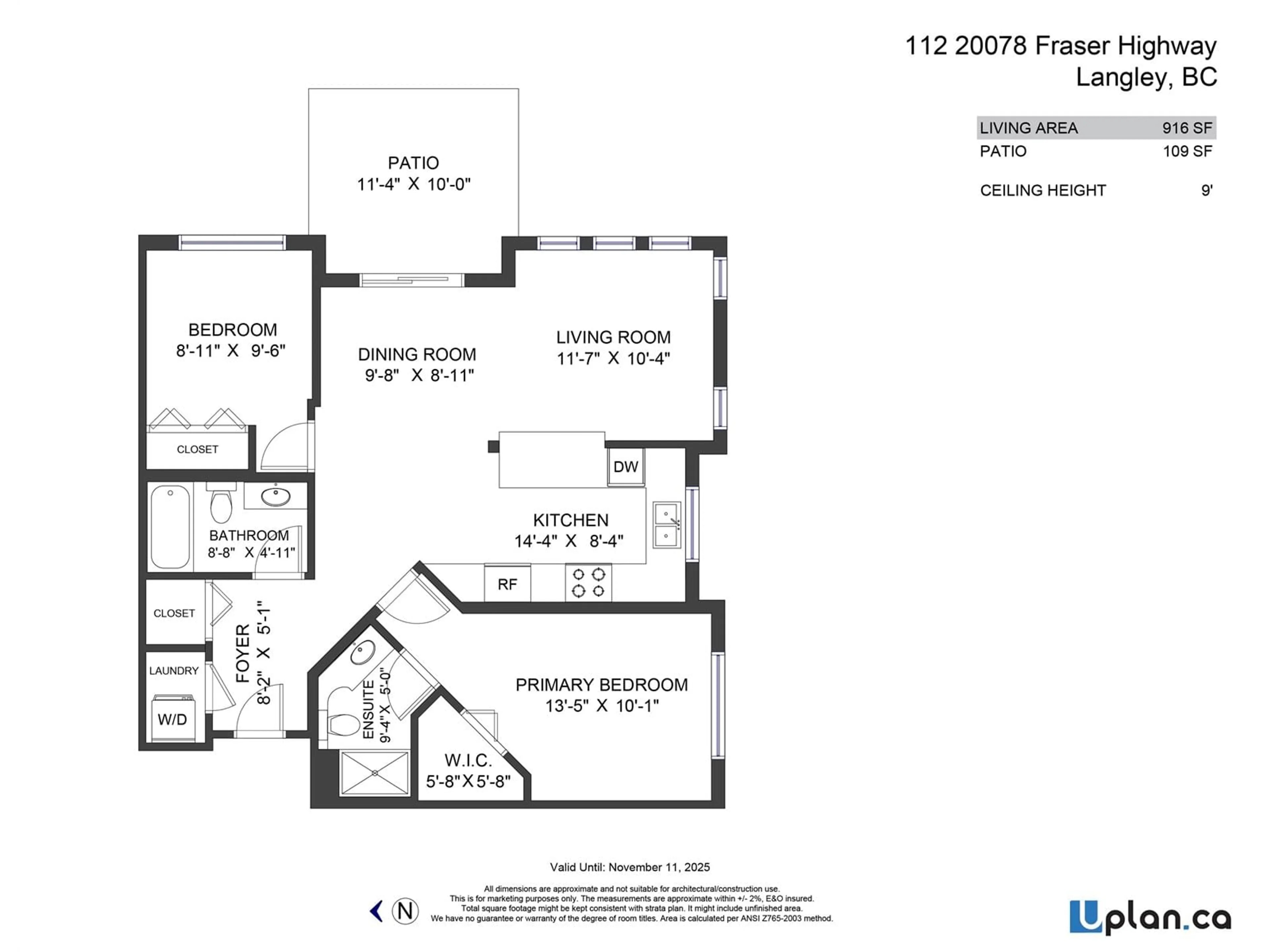 Floor plan for 112 20078 FRASER HIGHWAY, Langley British Columbia V3A0J2