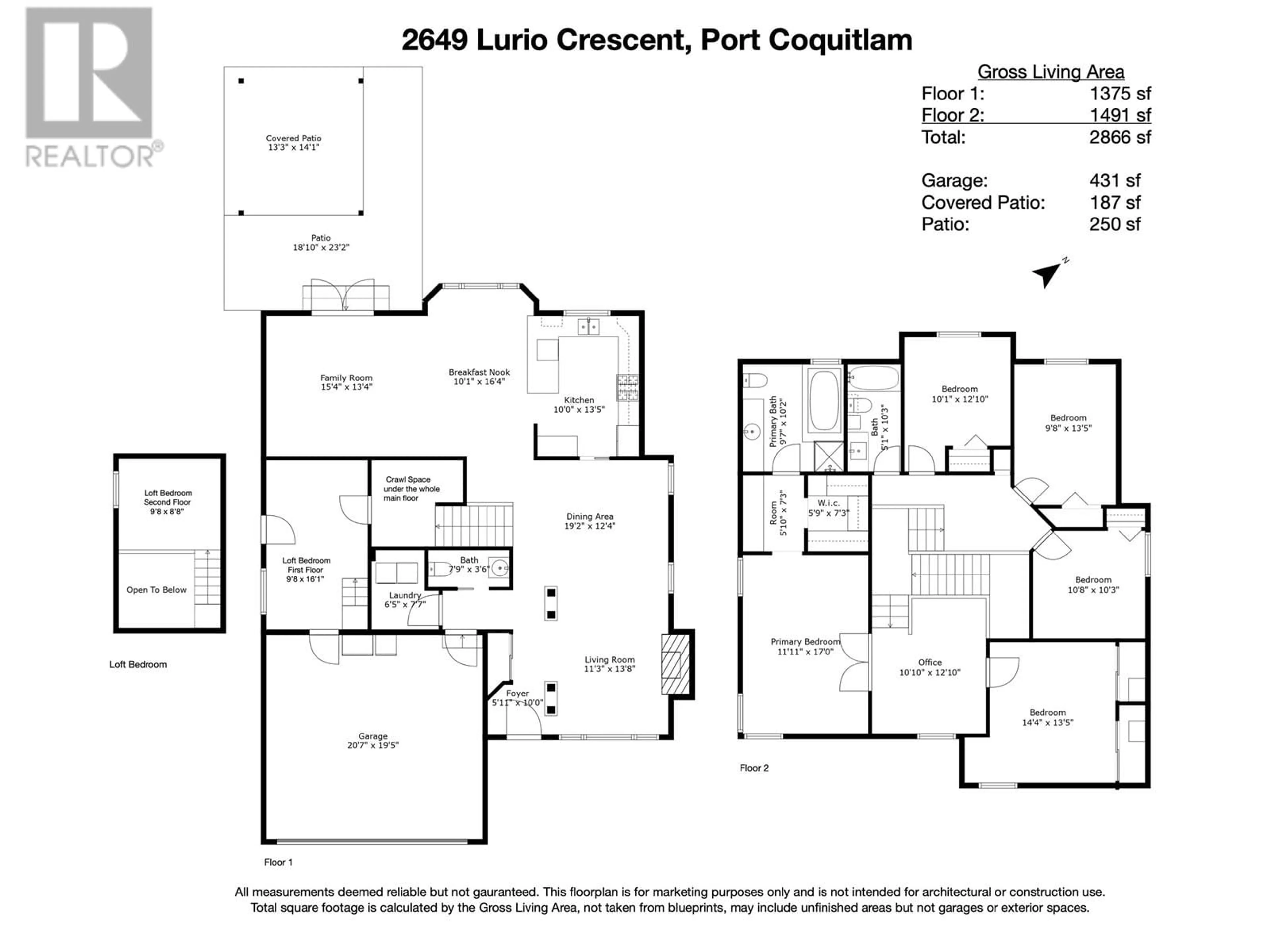 Floor plan for 2649 LURIO CRESCENT, Port Coquitlam British Columbia V3B7Z9