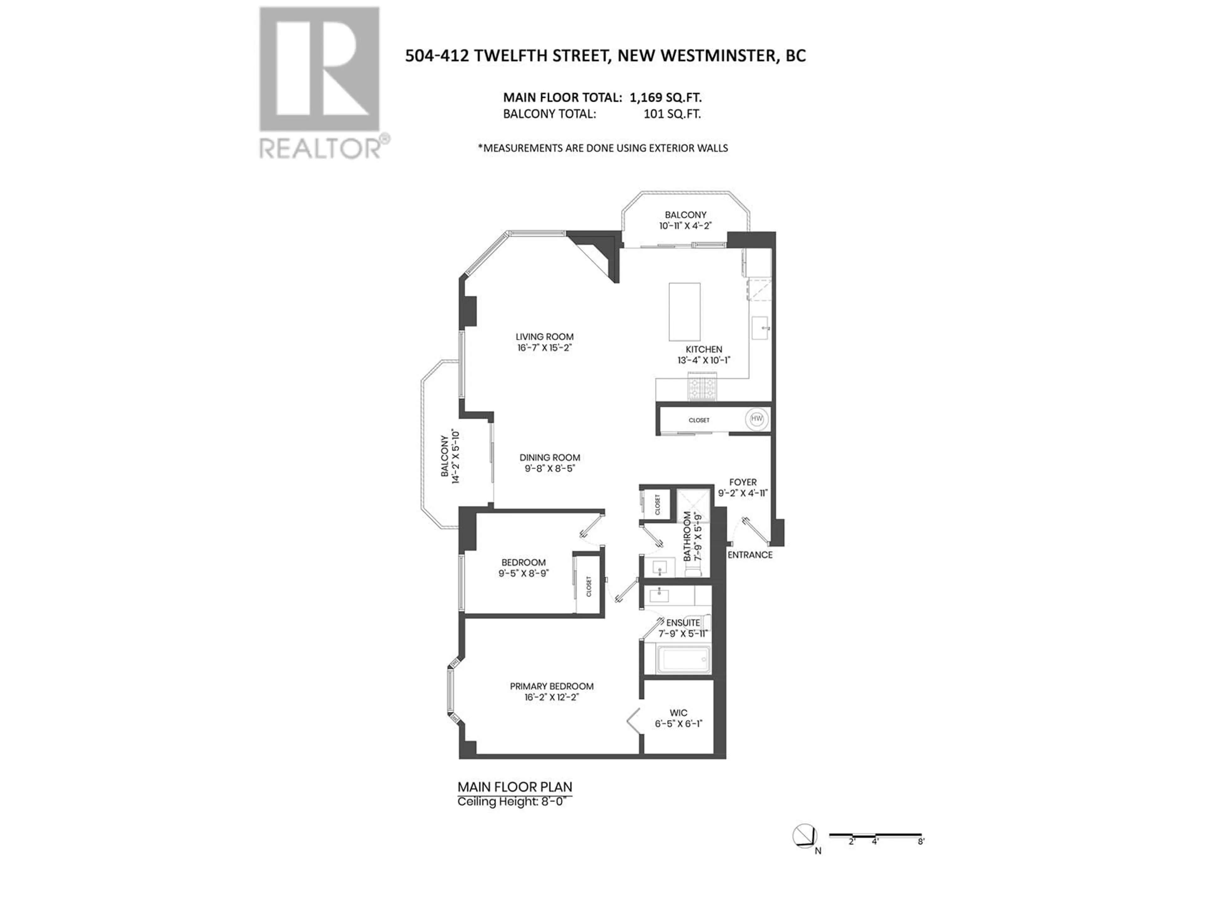 Floor plan for 504 412 TWELFTH STREET, New Westminster British Columbia V3M6R2