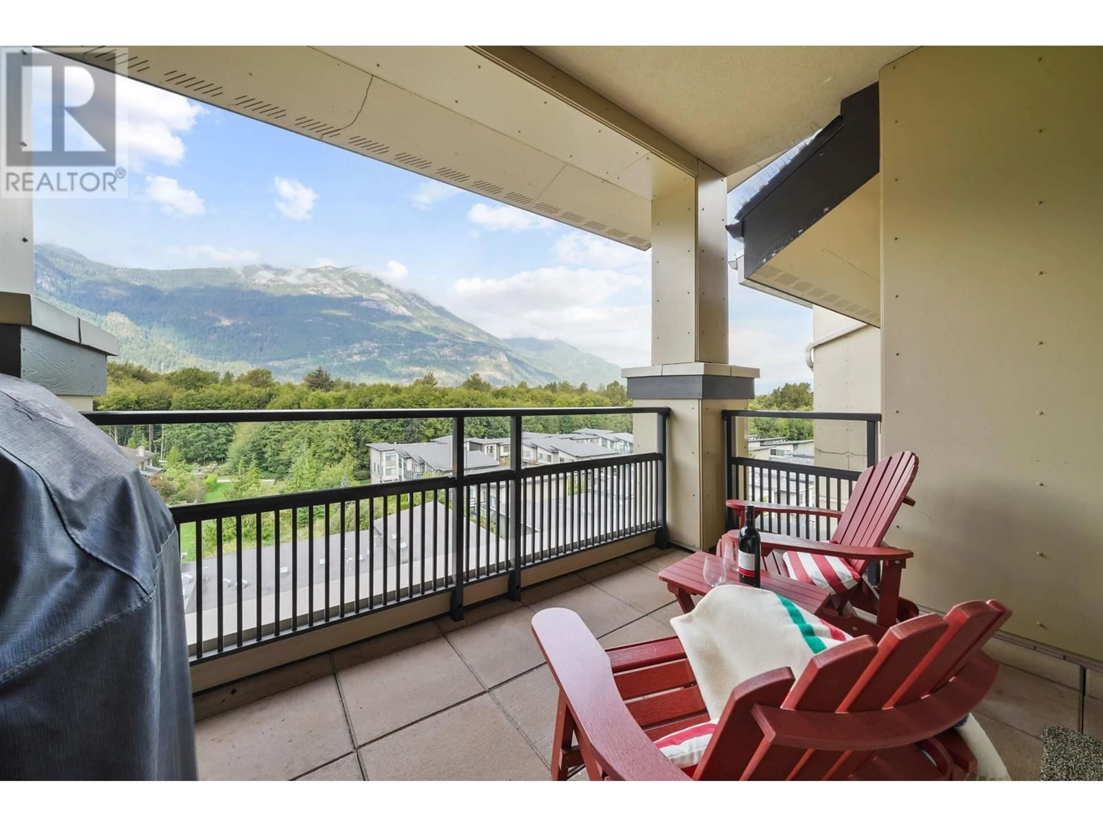 Balcony in the apartment, the view of mountain for 603 1211 VILLAGE GREEN WAY, Squamish British Columbia V8B0R7