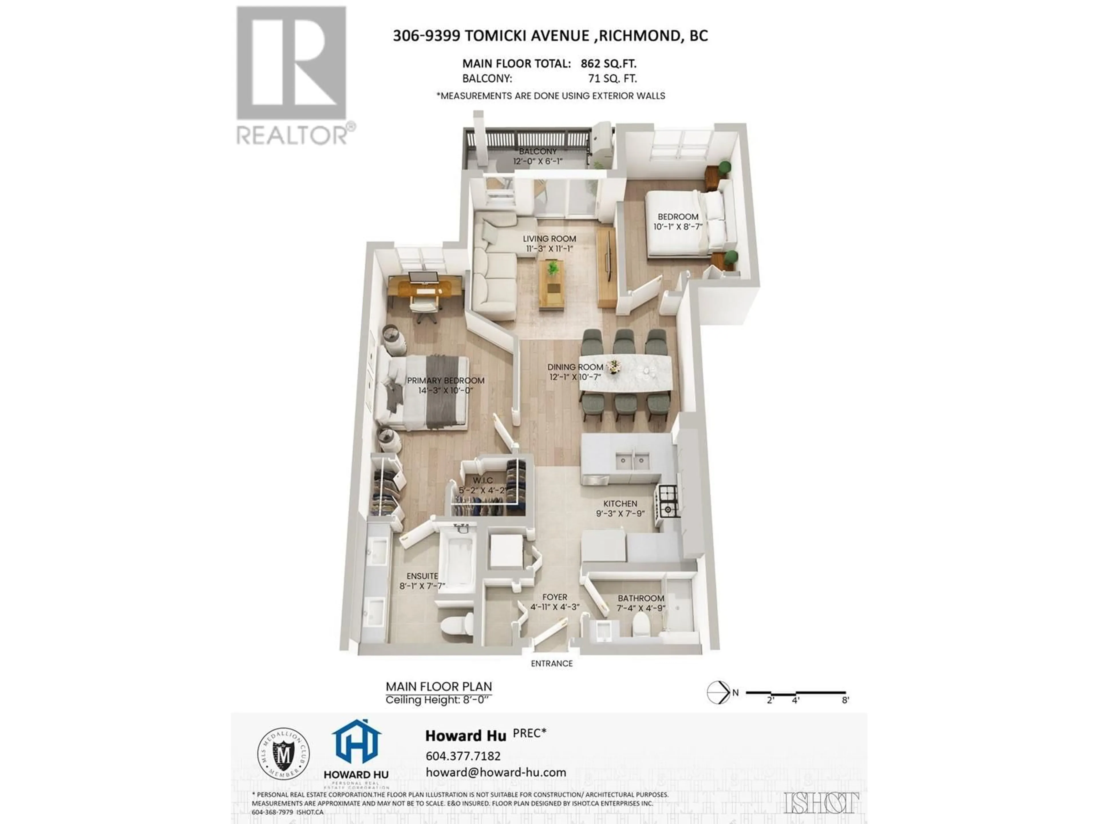 Floor plan for 306 9399 TOMICKI AVENUE, Richmond British Columbia V6X0H6