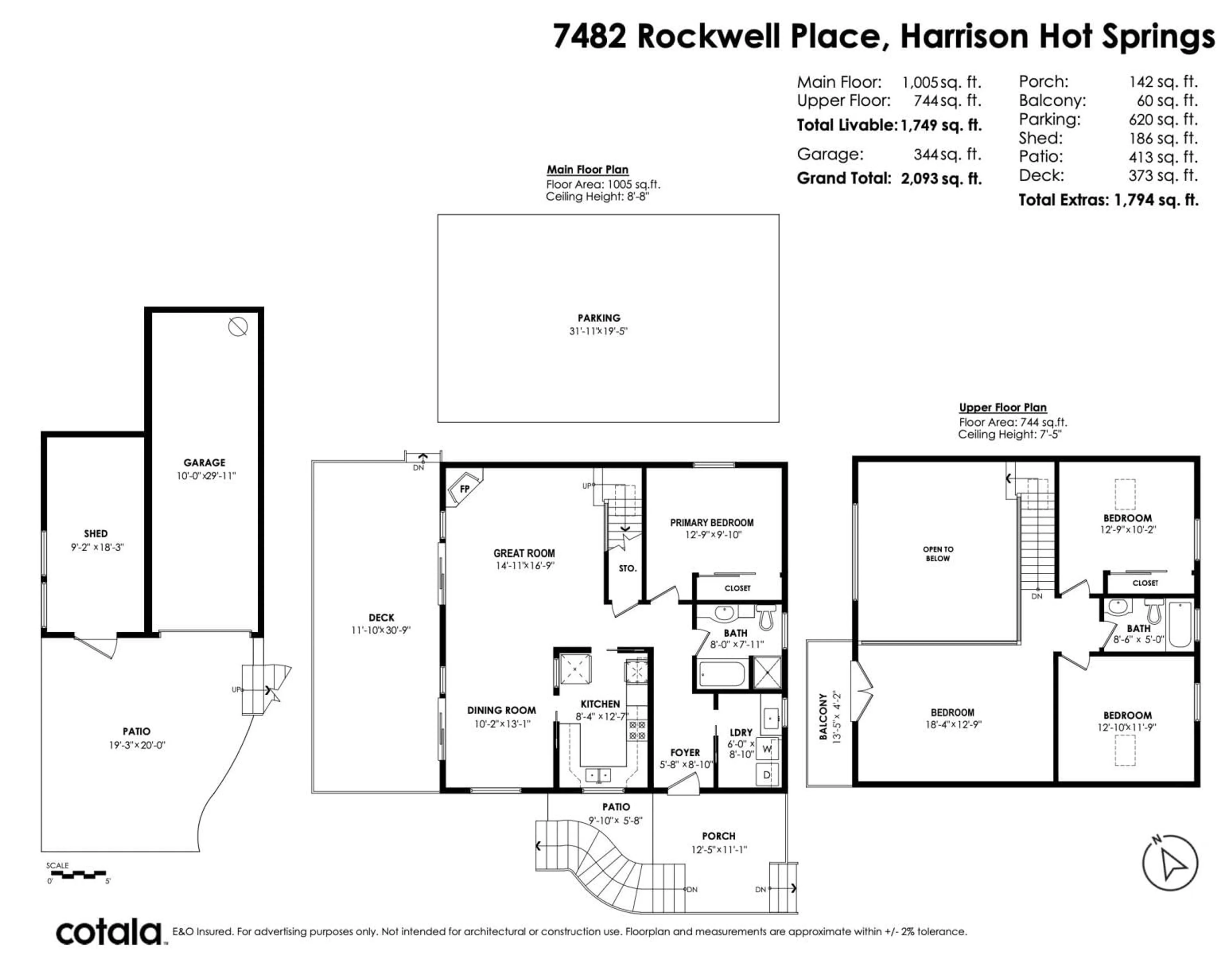 Floor plan for 7482 ROCKWELL PLACE, Harrison Hot Springs British Columbia V0M1K0