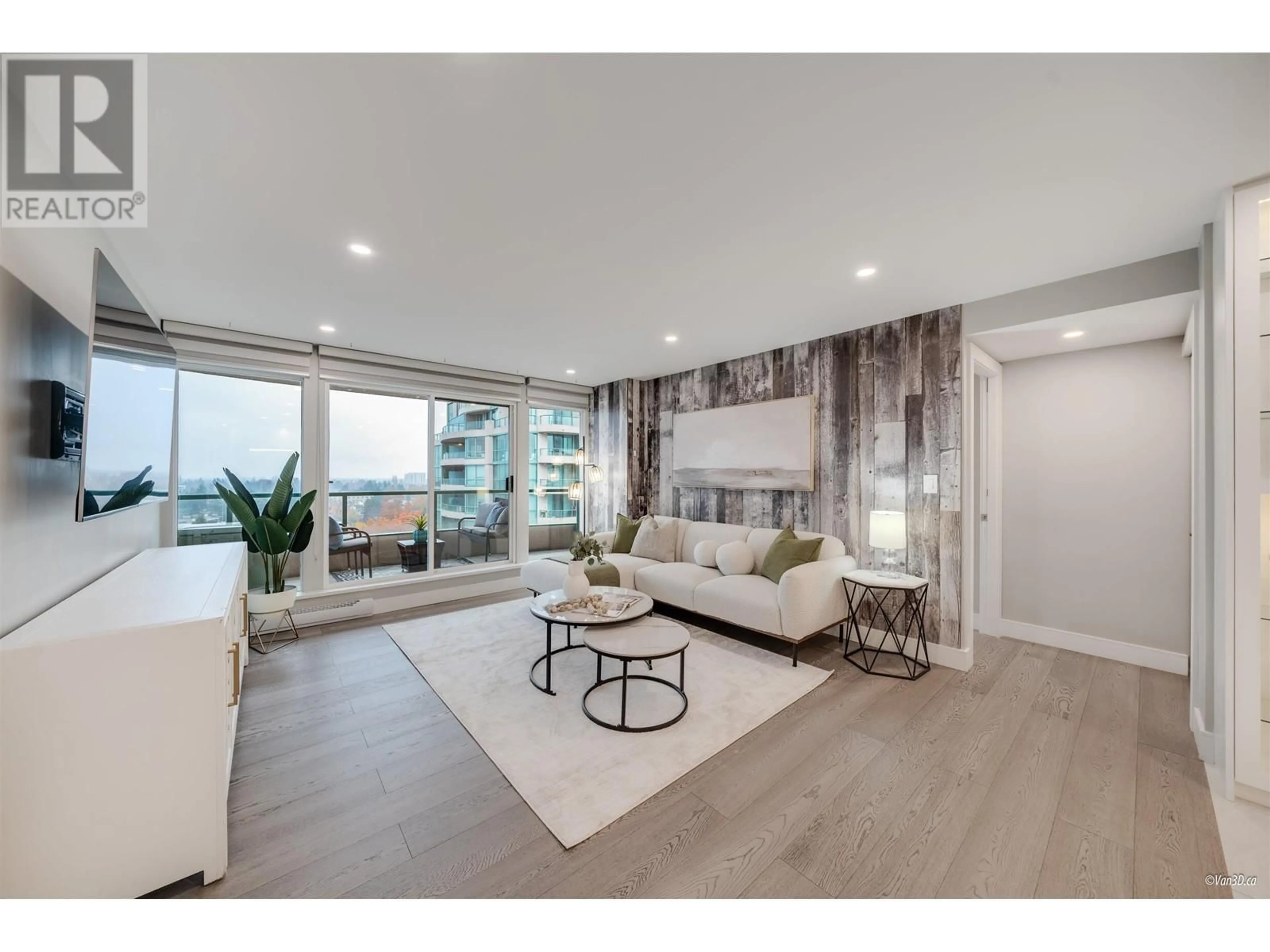 Living room, wood floors for 1402 8831 LANSDOWNE ROAD, Richmond British Columbia V6X3T5