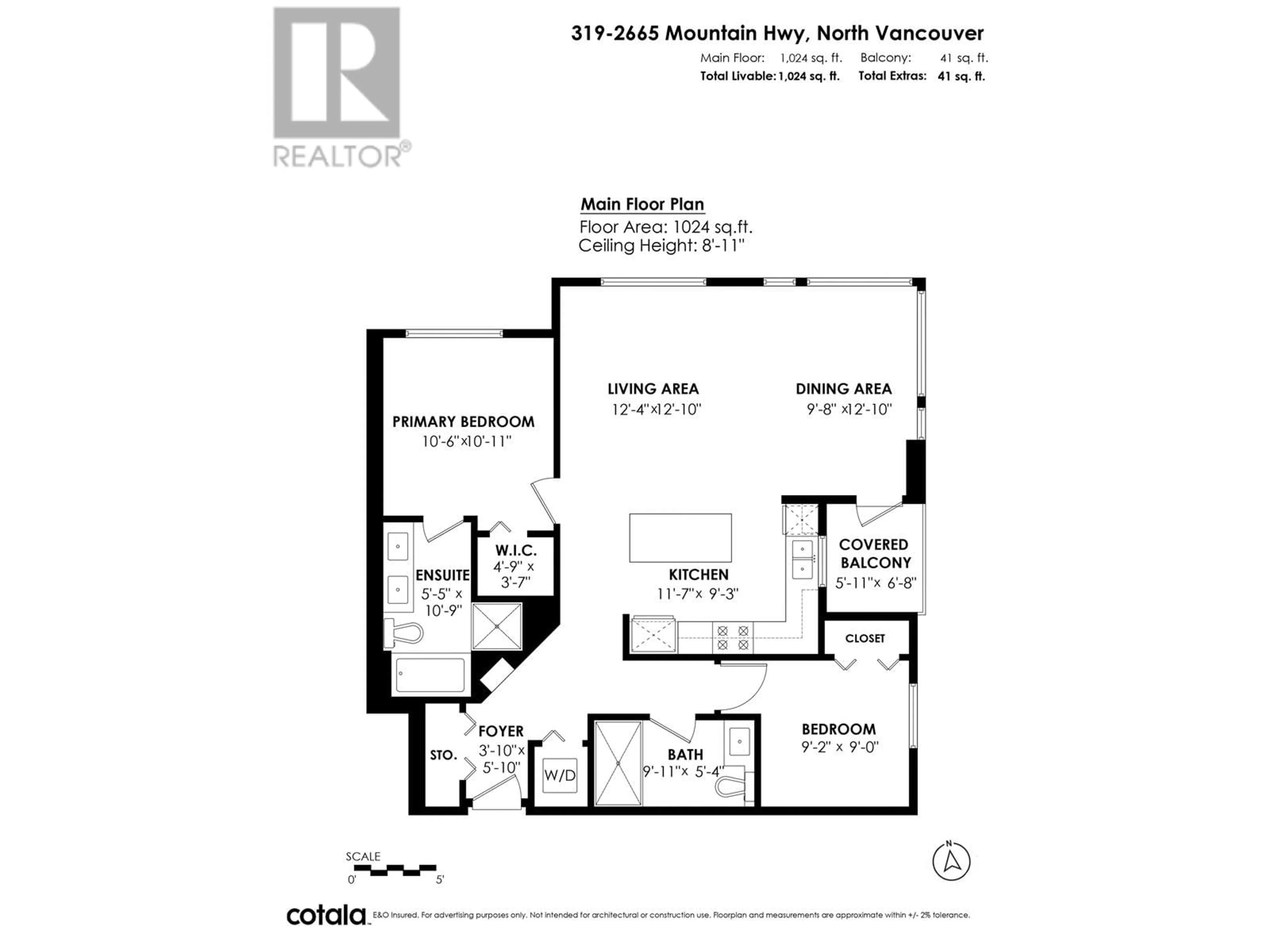 Floor plan for 319 2665 MOUNTAIN HIGHWAY, North Vancouver British Columbia V7J0A8