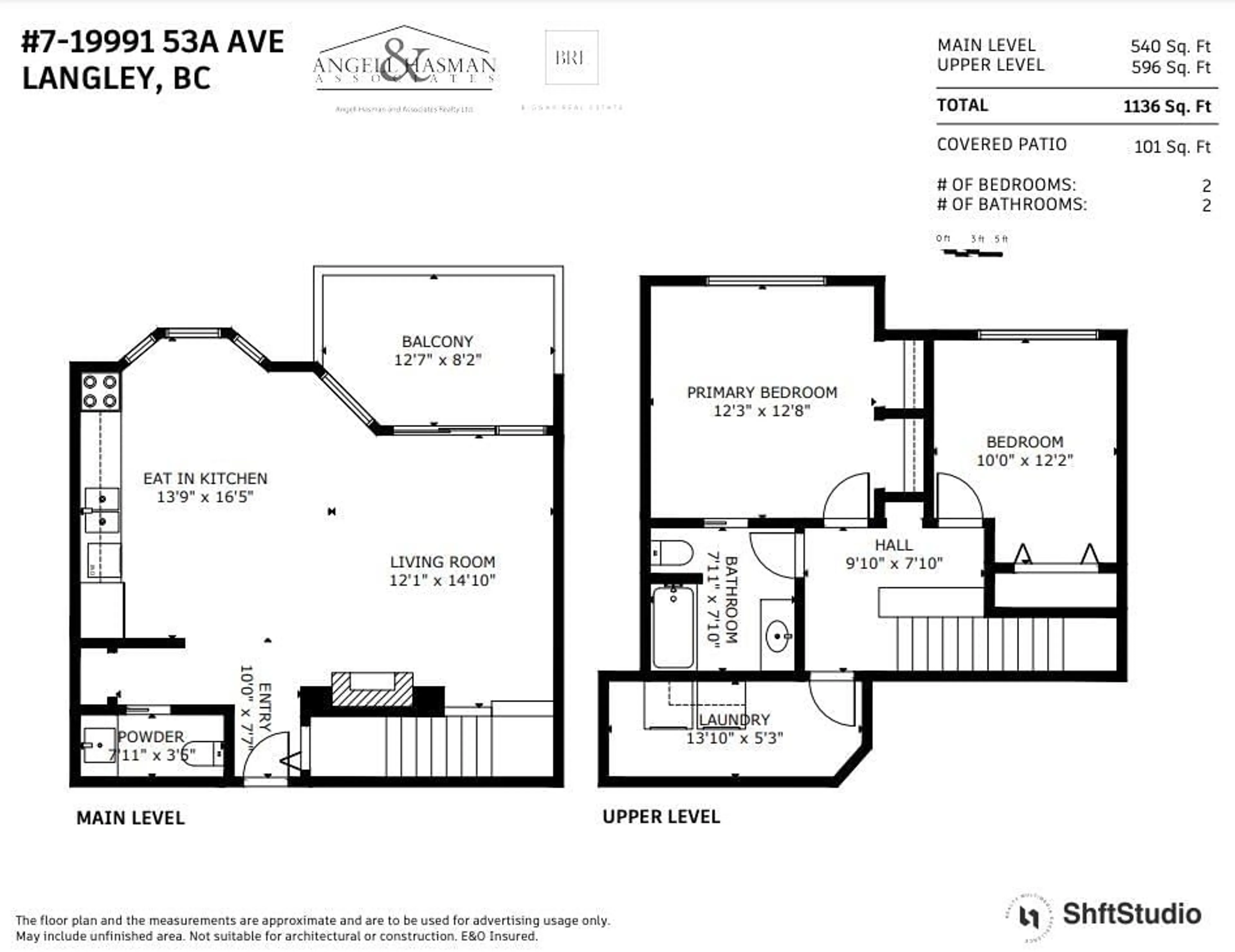 Floor plan for 7 19991 53A AVENUE, Langley British Columbia V3A8H6