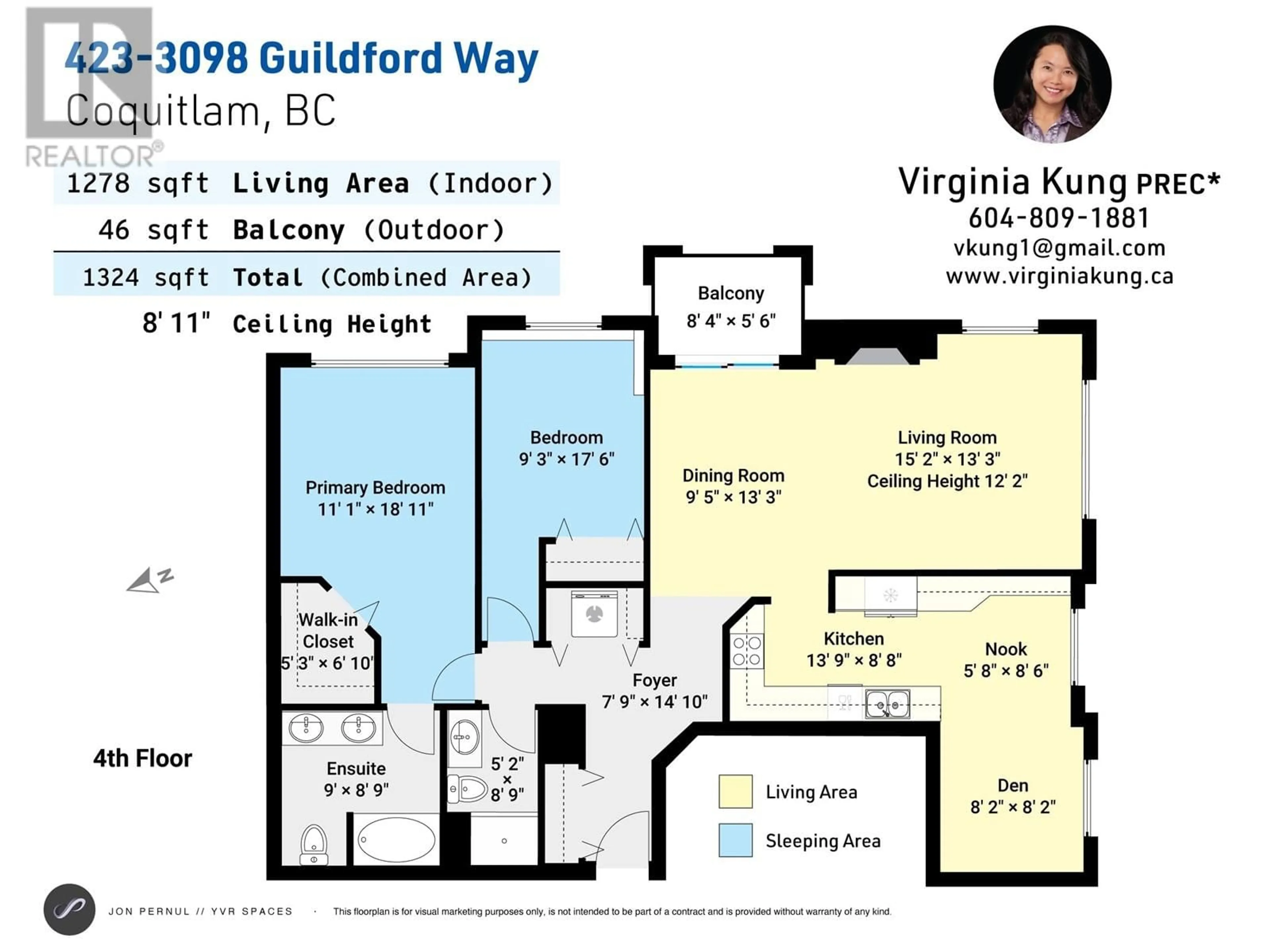 Floor plan for 423 3098 GUILDFORD WAY, Coquitlam British Columbia V3B7W8