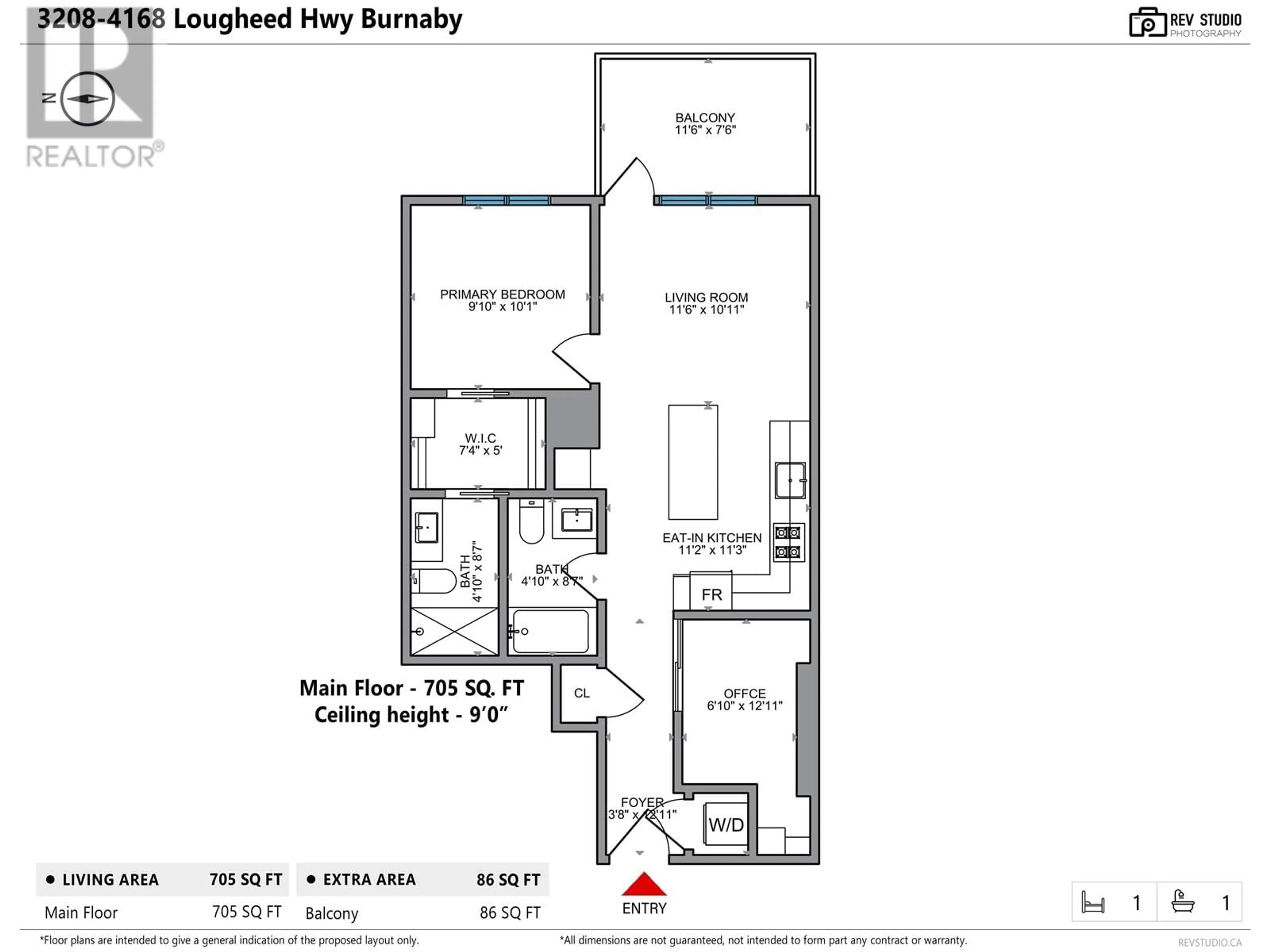 Floor plan for 3208 4168 LOUGHEED HIGHWAY, Burnaby British Columbia V5C0N9