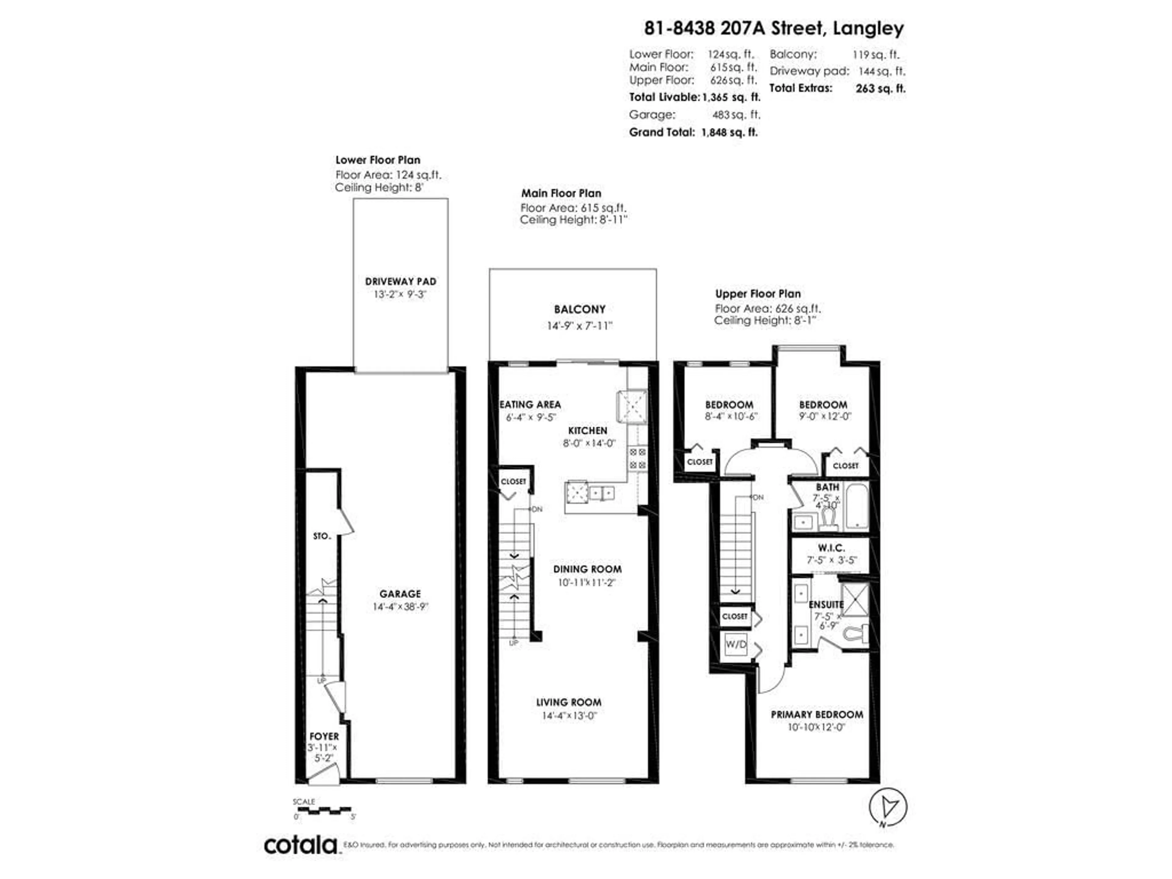 Floor plan for 81 8438 207A STREET, Langley British Columbia V2Y0N8