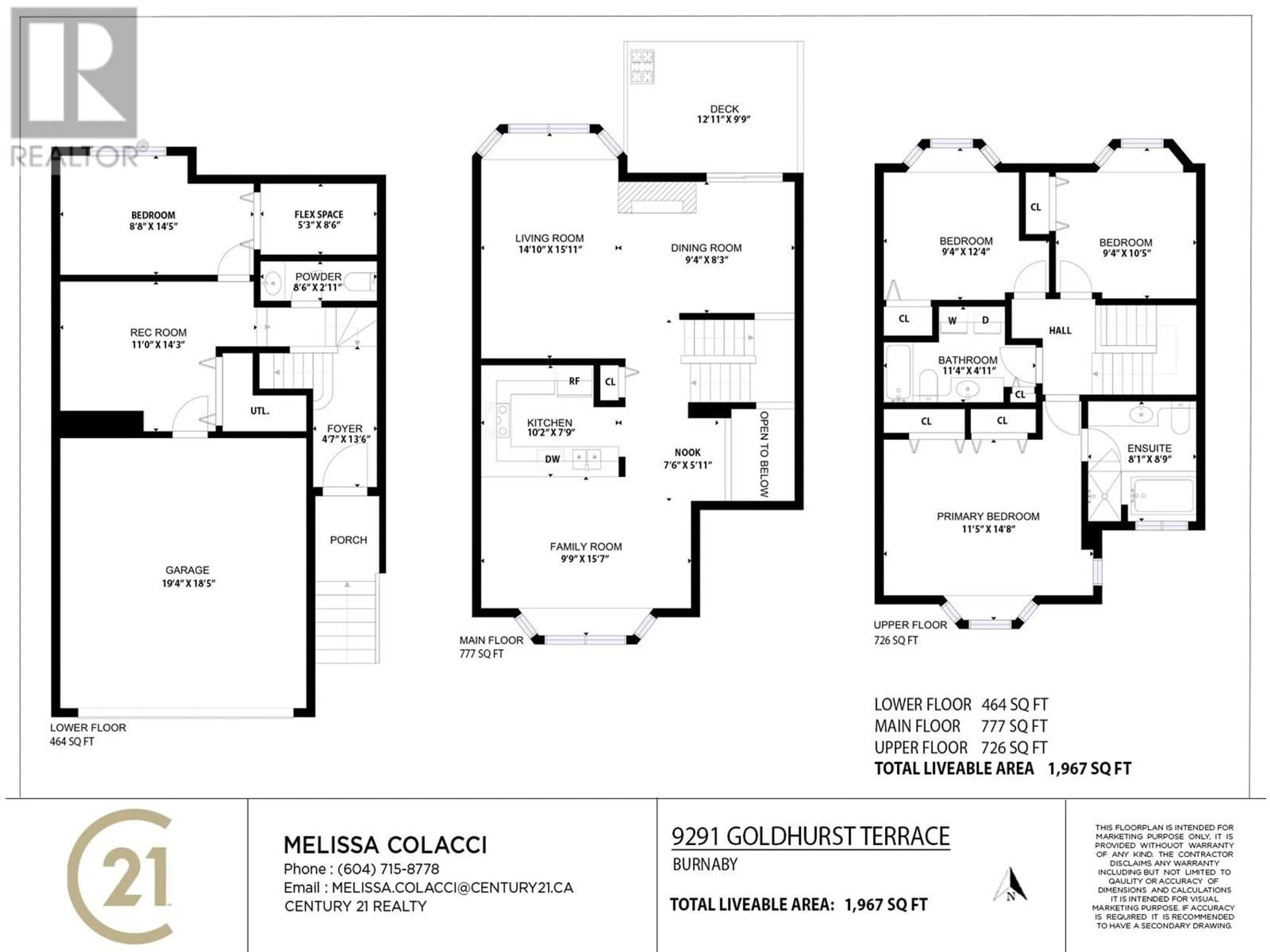 Floor plan for 9291 GOLDHURST TERRACE, Burnaby British Columbia V5A4P3