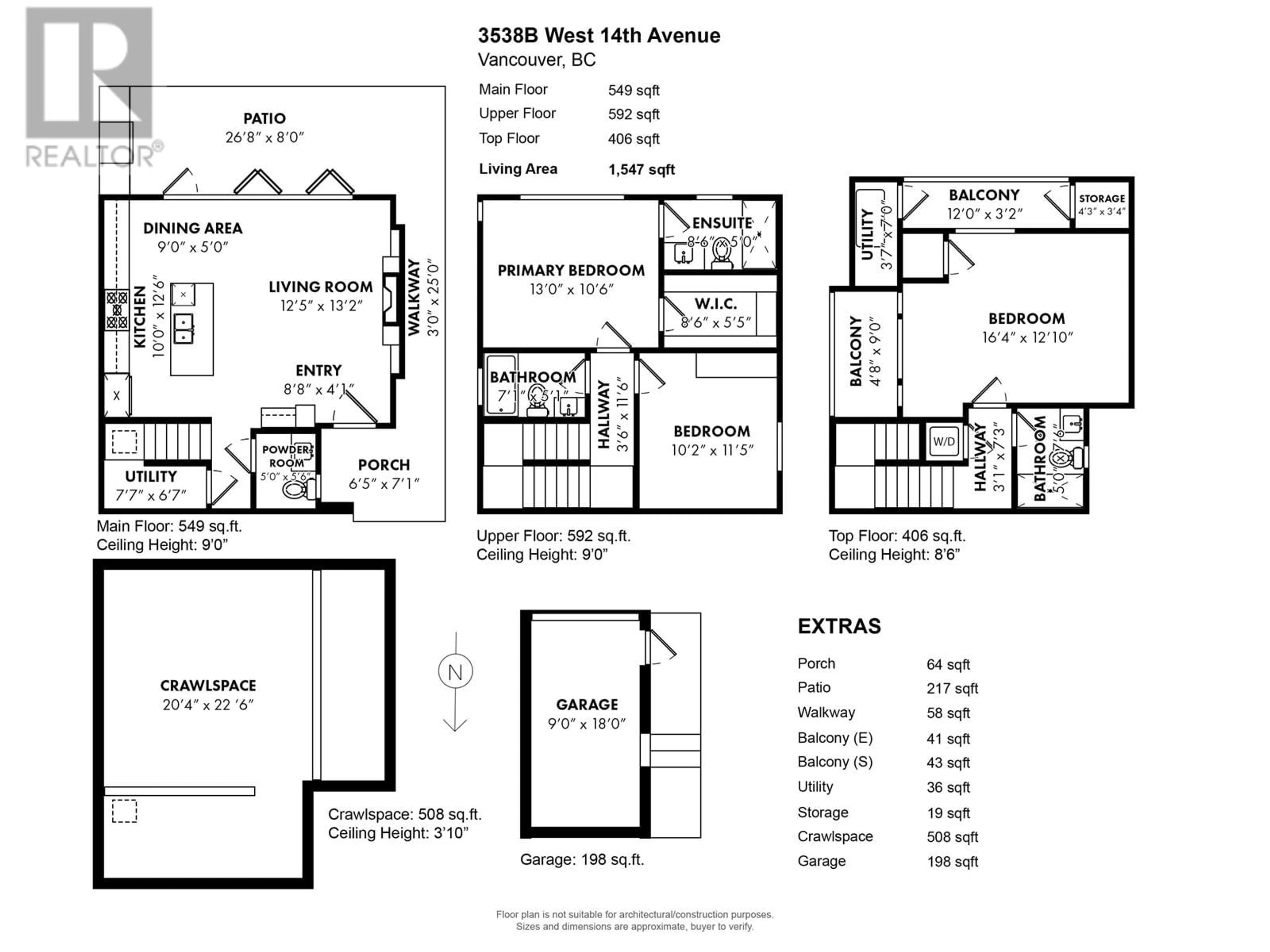 Floor plan for B 3538 W 14TH AVENUE, Vancouver British Columbia V6R2W4