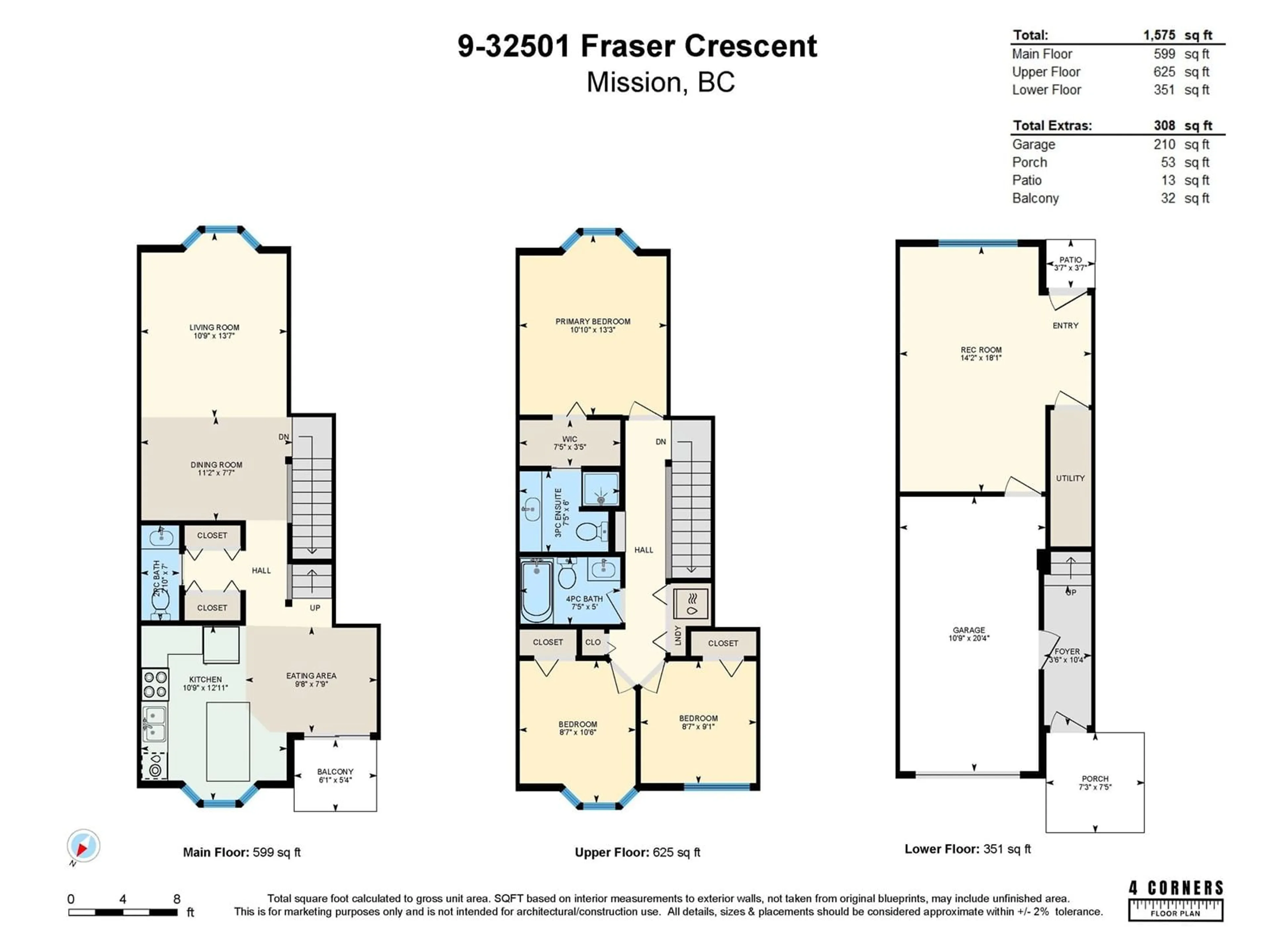 Floor plan for 9 32501 FRASER CRESCENT, Mission British Columbia V2V1C5