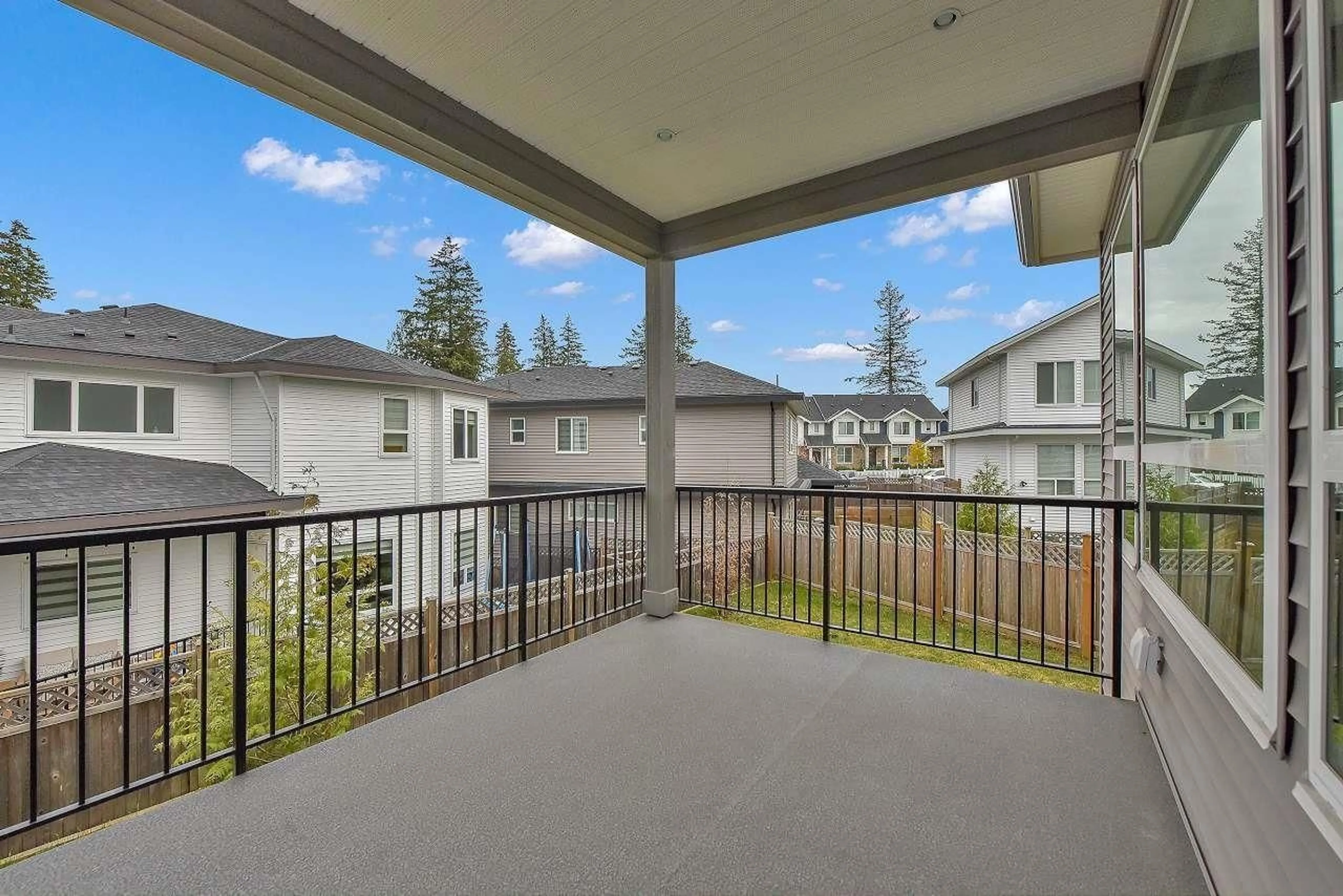 Patio, the fenced backyard for 14293 61B AVENUE, Surrey British Columbia V3X0K5