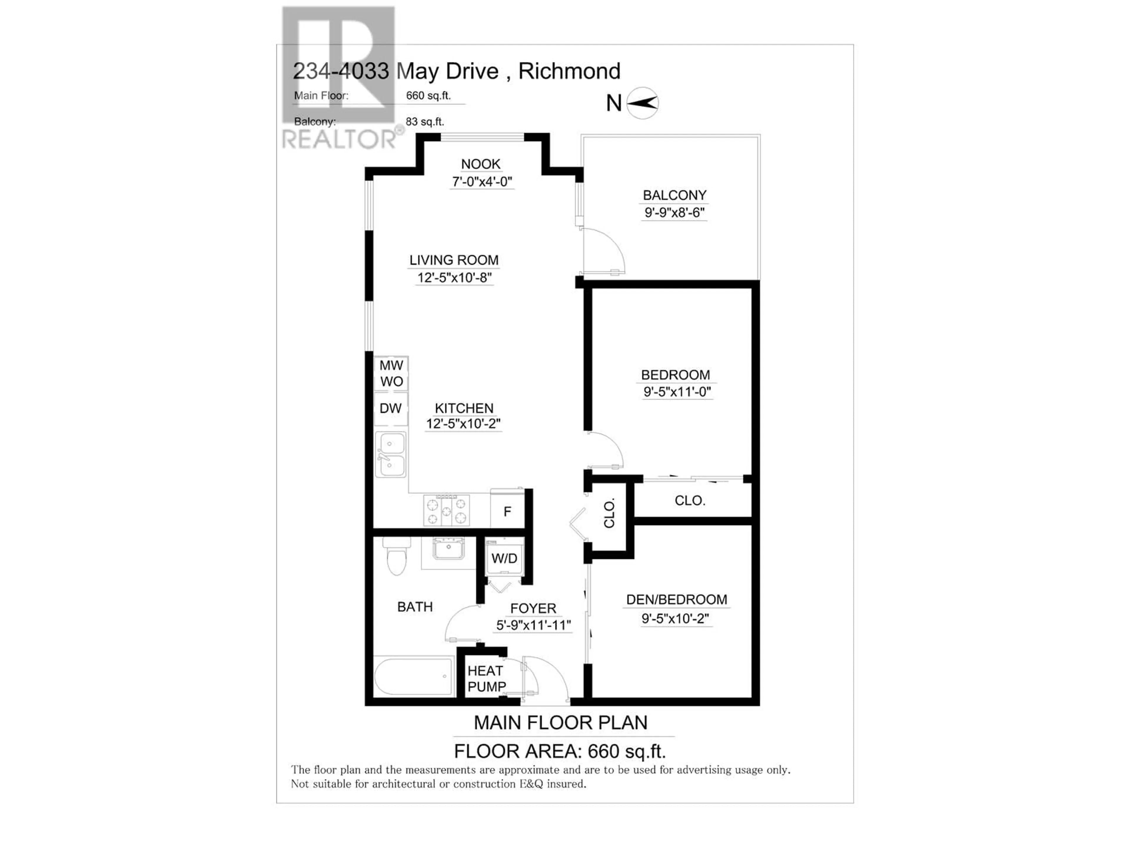 Floor plan for 234 4033 MAY DRIVE, Richmond British Columbia V6X0T3