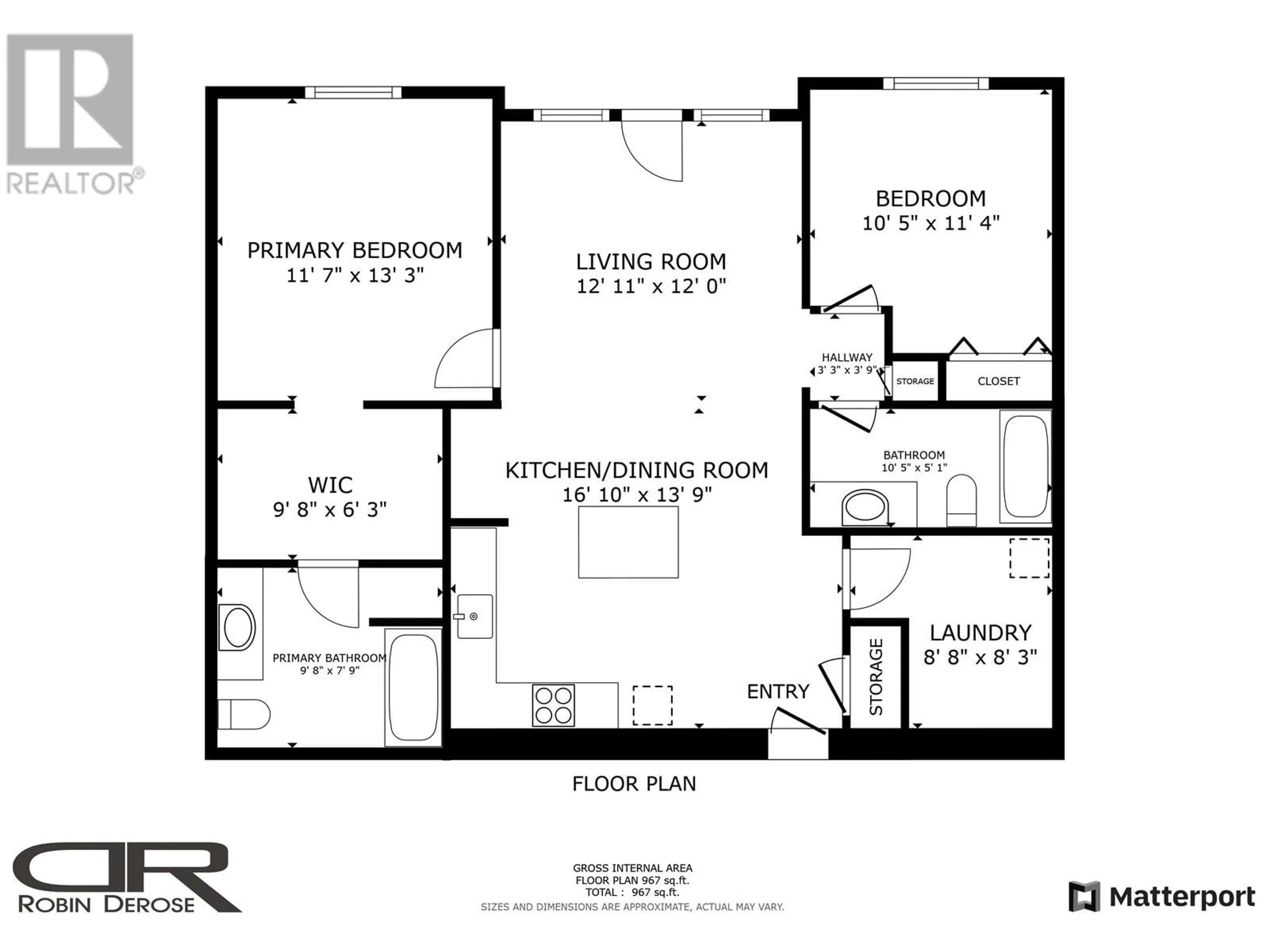 Floor plan for 106 - 11205 105 AVENUE, Fort St. John British Columbia V1J0L3