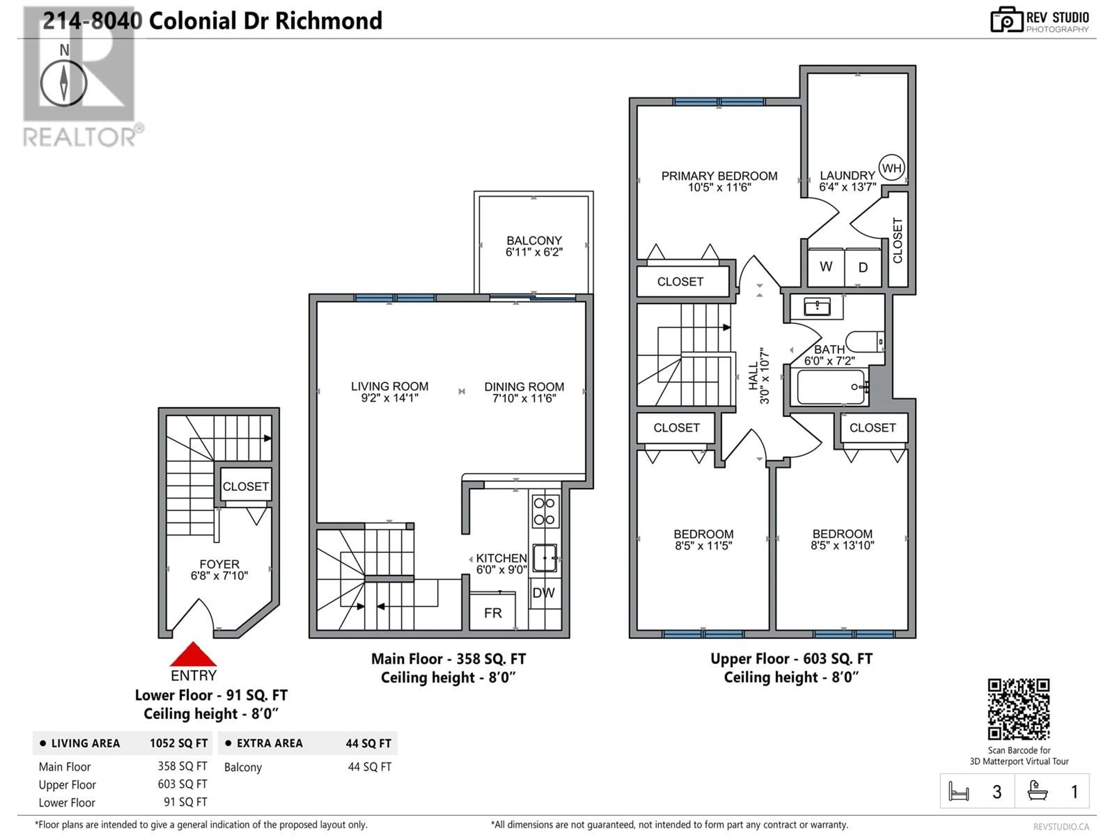 Floor plan for 214 8040 COLONIAL DRIVE, Richmond British Columbia V7C4V1