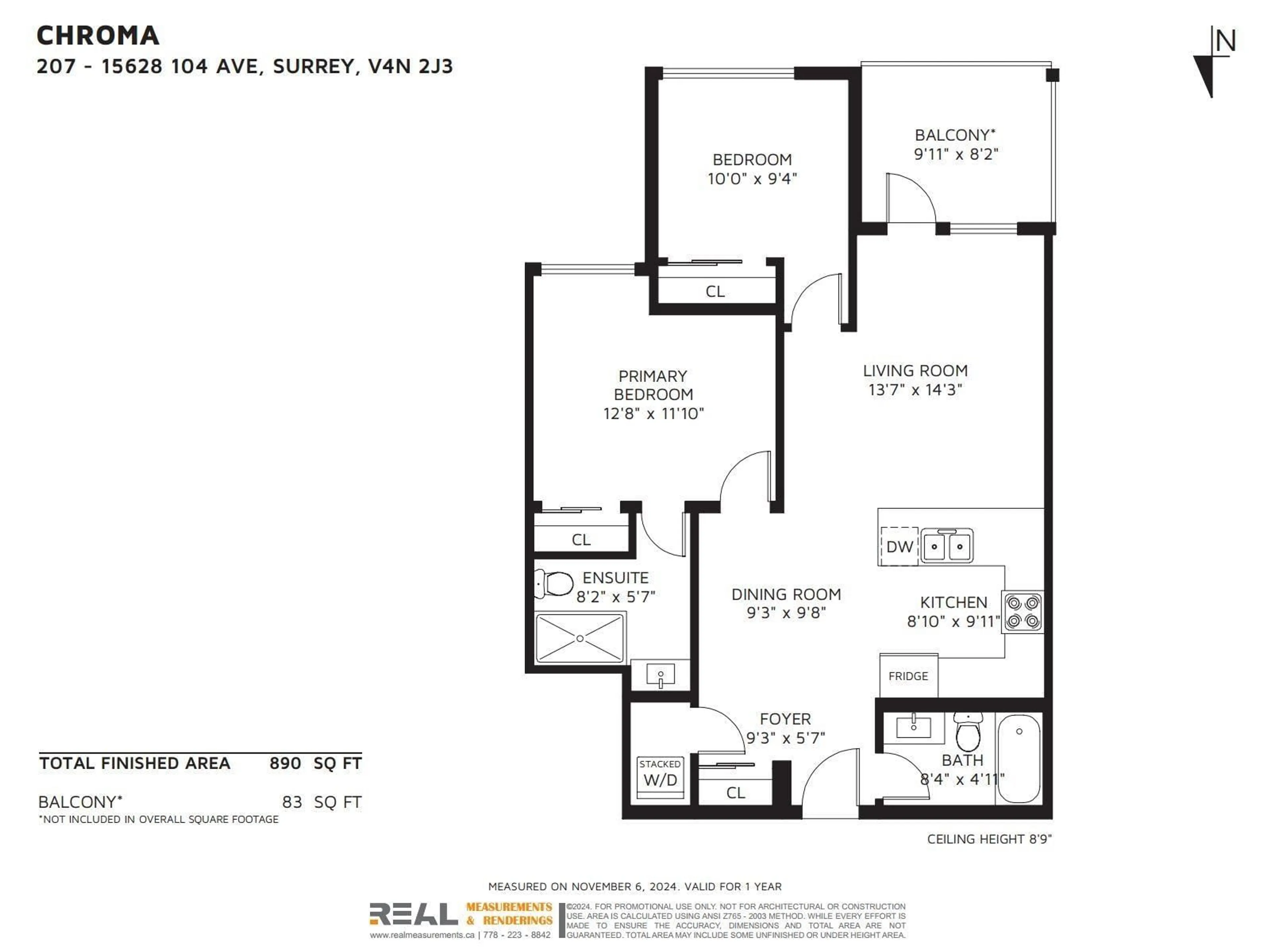 Floor plan for 207 15628 104 AVENUE, Surrey British Columbia V4N2J3