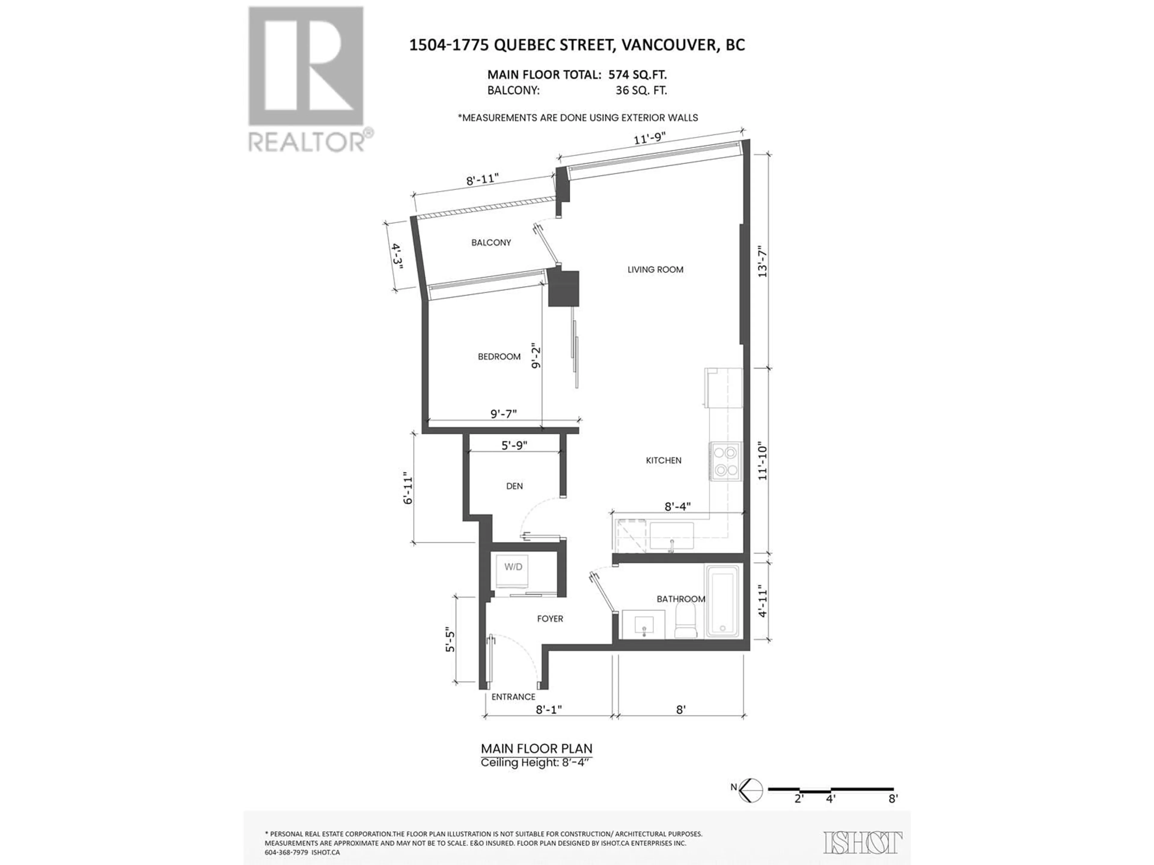 Floor plan for 1504 1775 QUEBEC STREET, Vancouver British Columbia V5T0E3