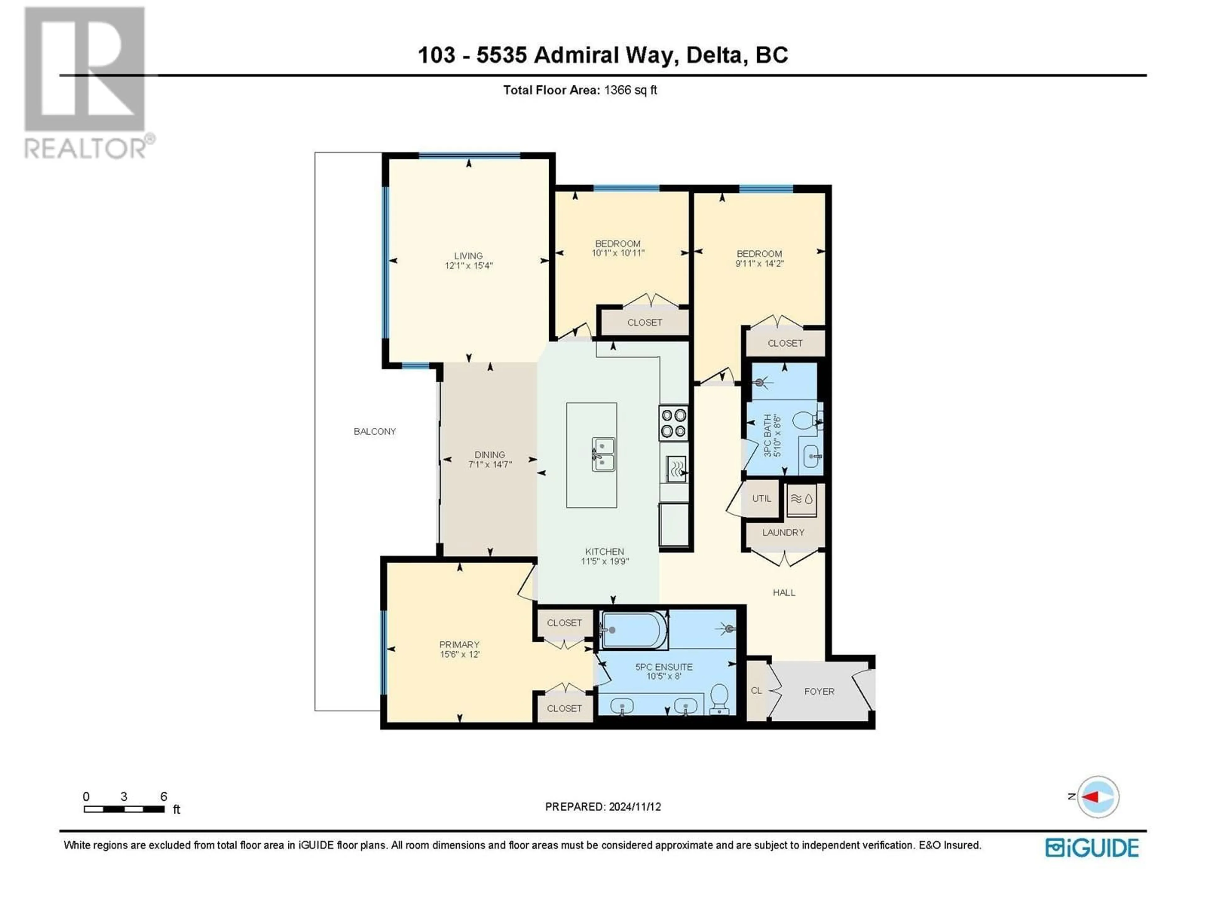 Floor plan for 103 5535 ADMIRAL WAY, Delta British Columbia V4K0E3