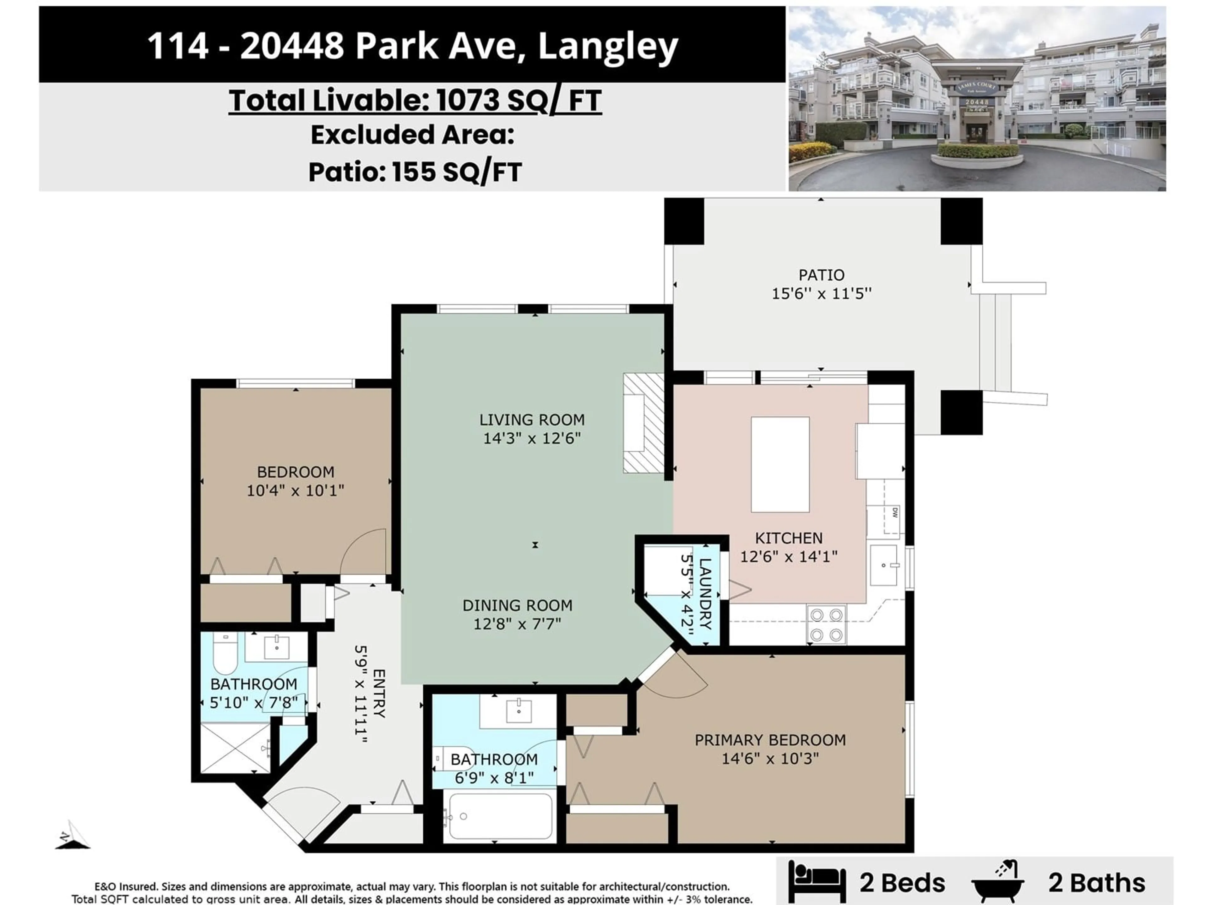 Floor plan for 114 20448 PARK AVENUE, Langley British Columbia V3A4N3