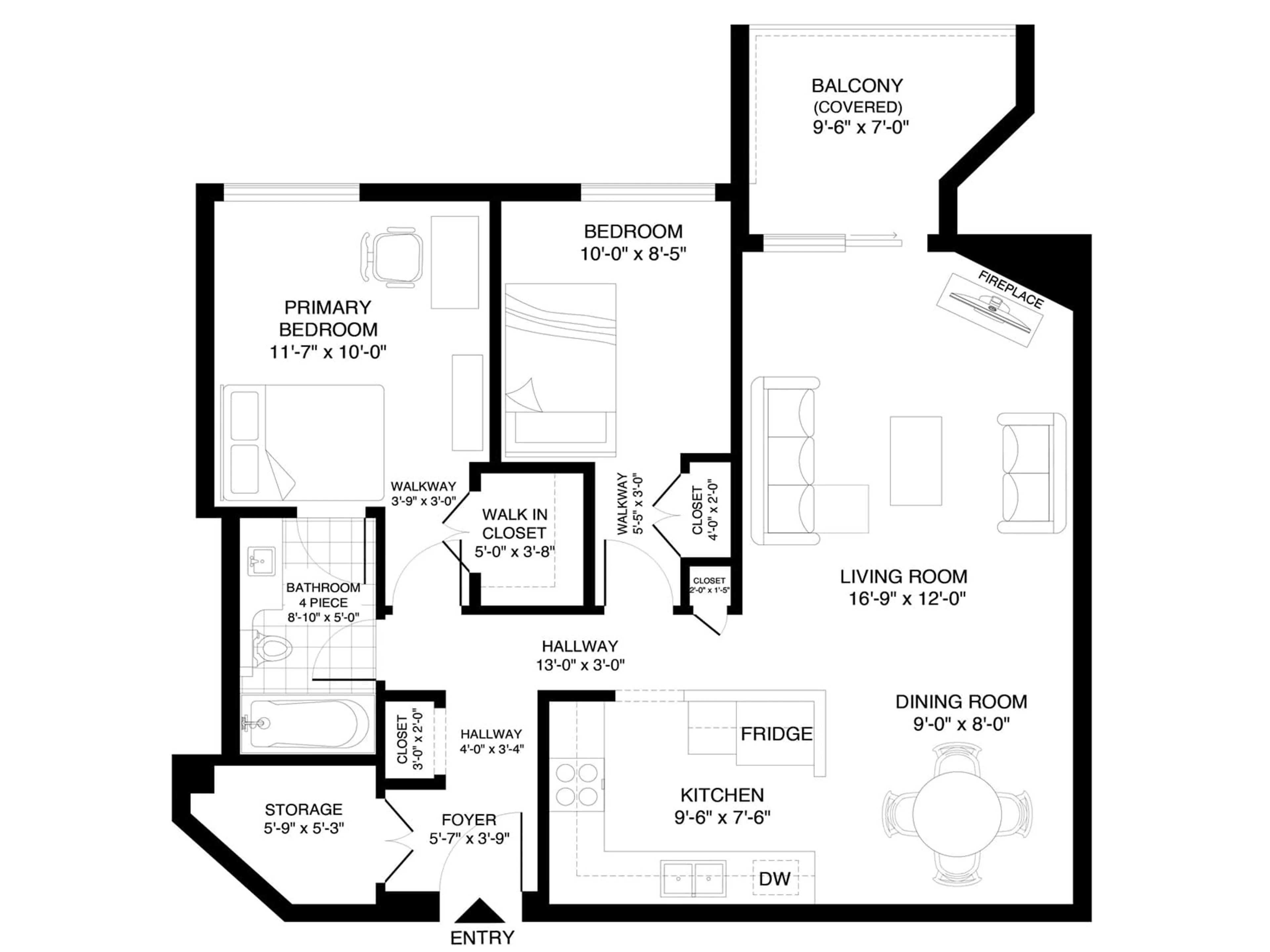 Floor plan for 203 10560 154 STREET, Surrey British Columbia V3R8A3