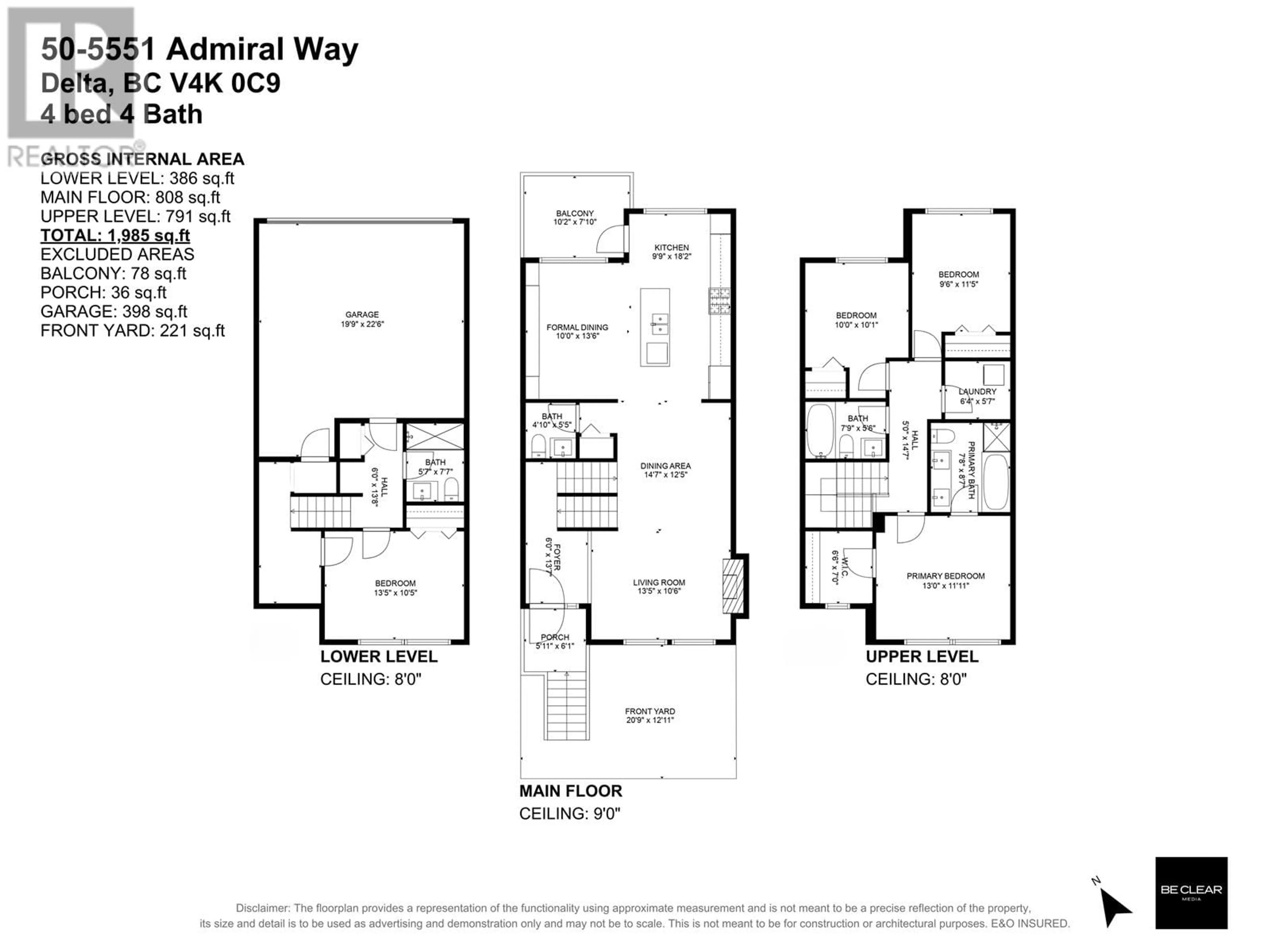 Floor plan for 50 5551 ADMIRAL WAY, Ladner British Columbia V4K0C9