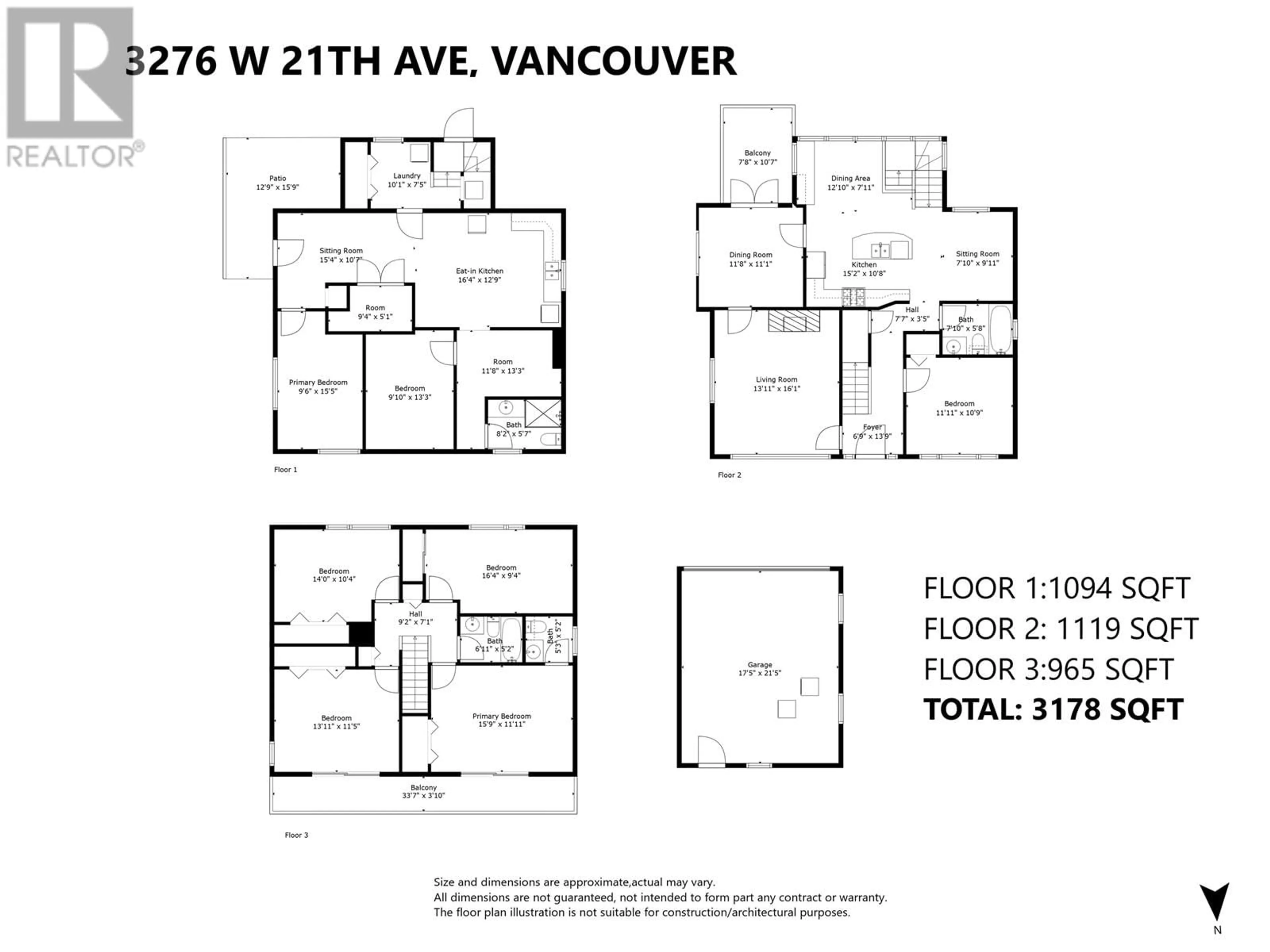 Floor plan for 3276 W 21ST AVENUE, Vancouver British Columbia V6L1L2