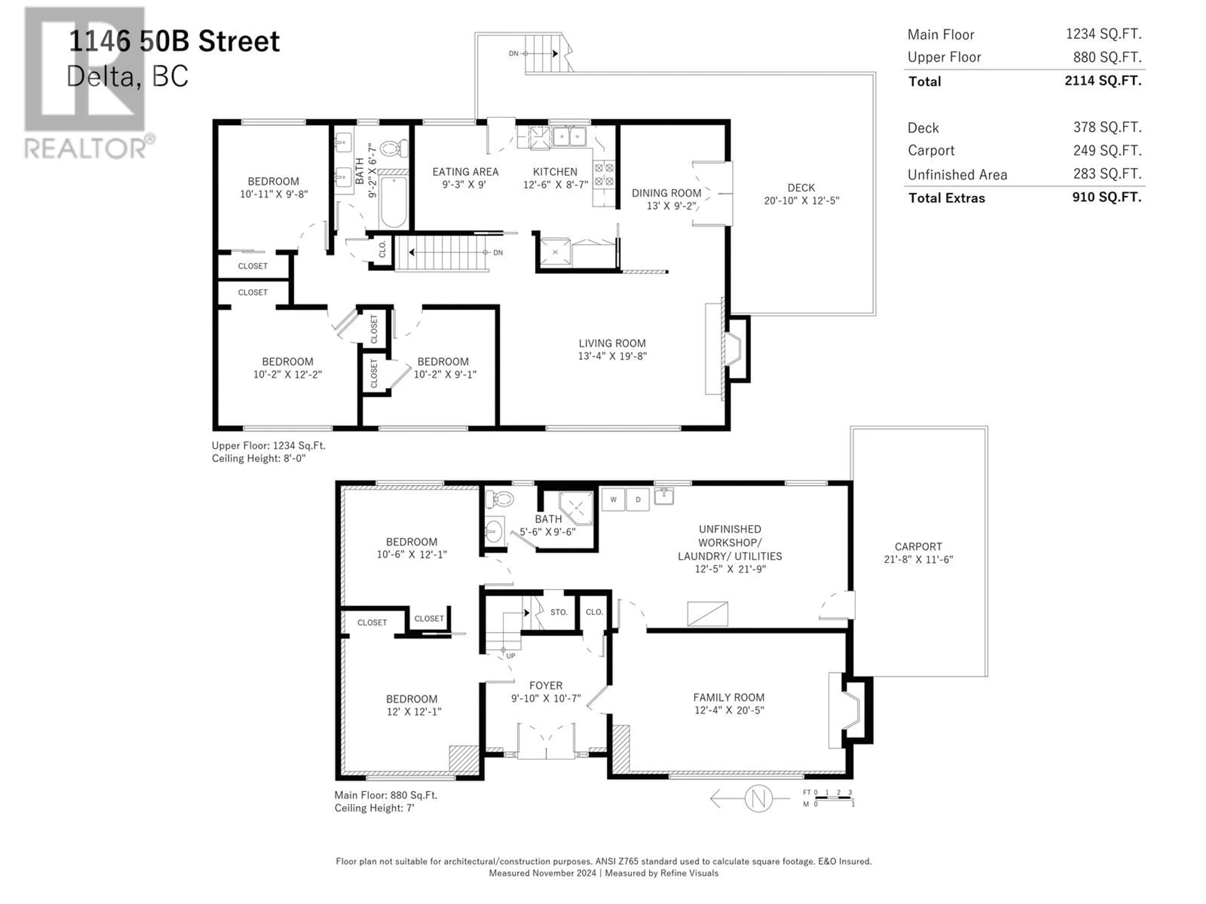 Floor plan for 1146 50B STREET, Delta British Columbia V4M2W1