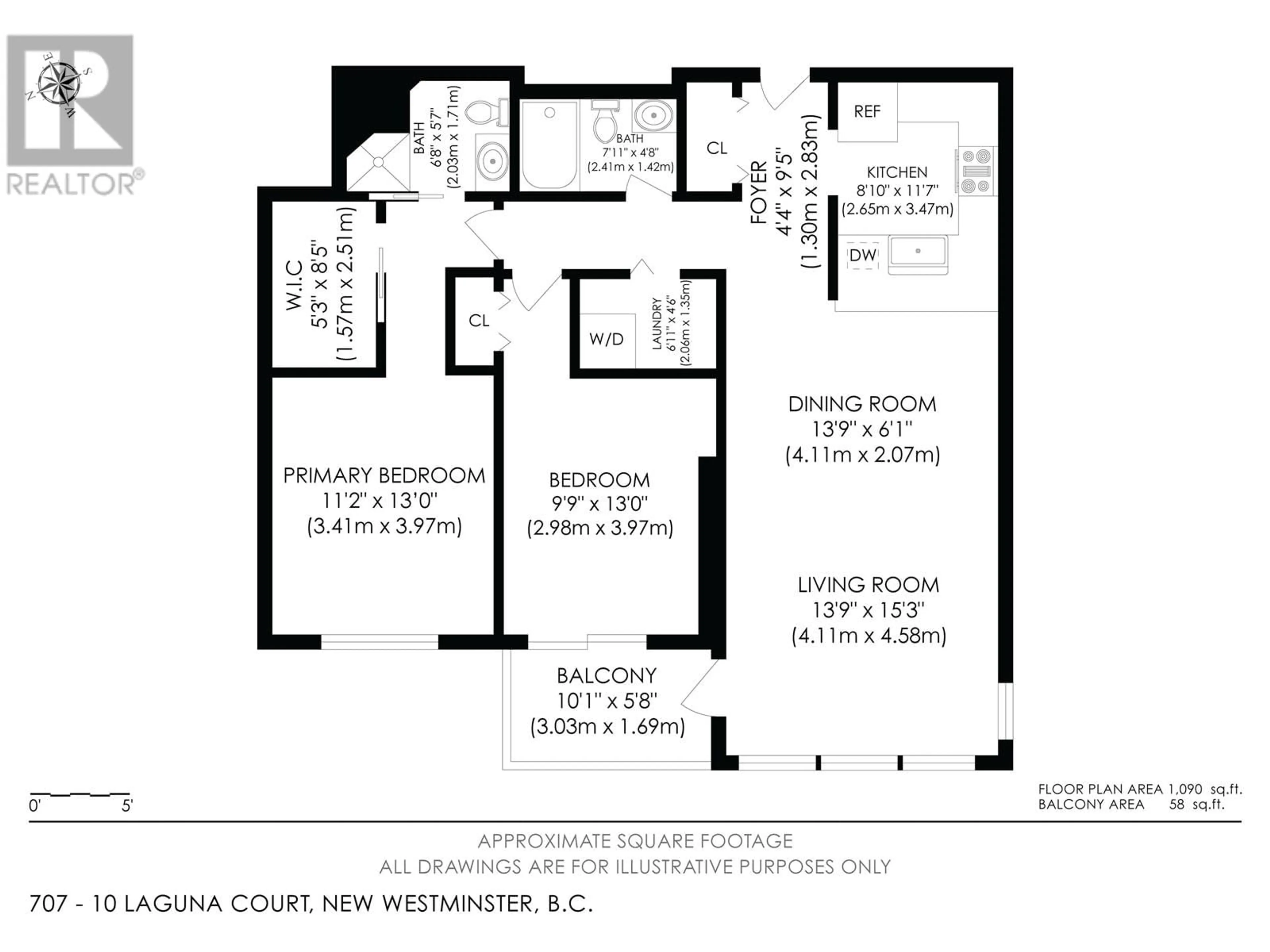 Floor plan for 707 10 LAGUNA COURT, New Westminster British Columbia V3M6W3