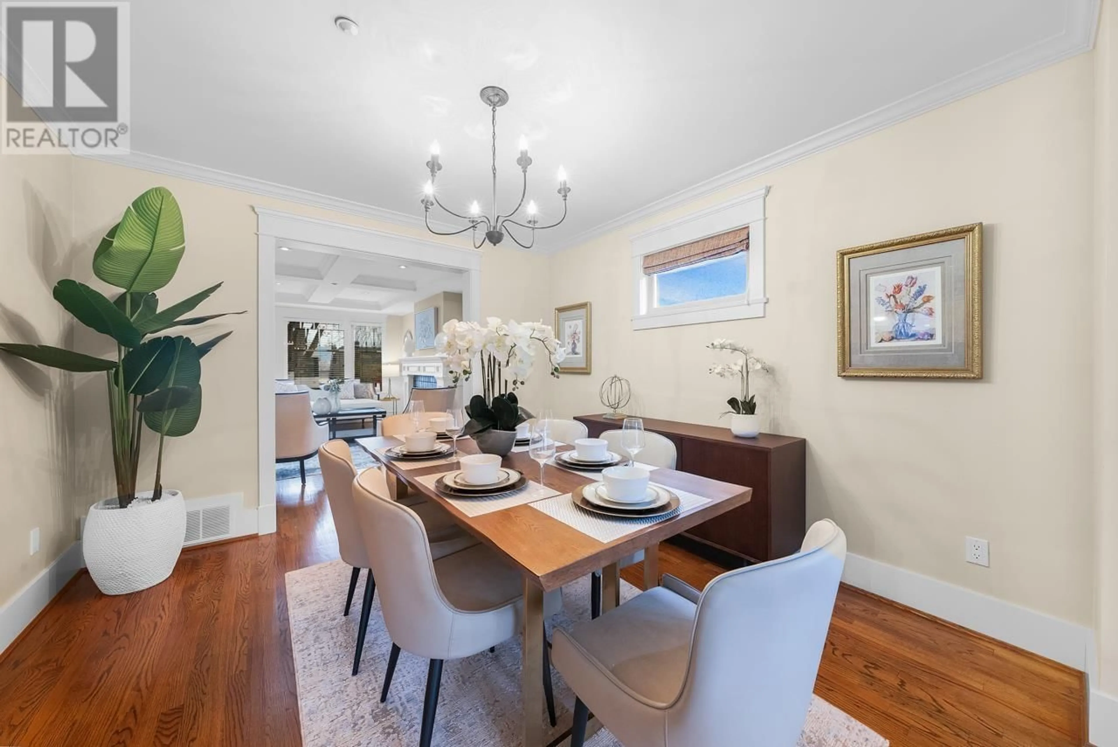 Dining room, wood floors, cottage for 3422 W 19TH AVENUE, Vancouver British Columbia V6S1C2