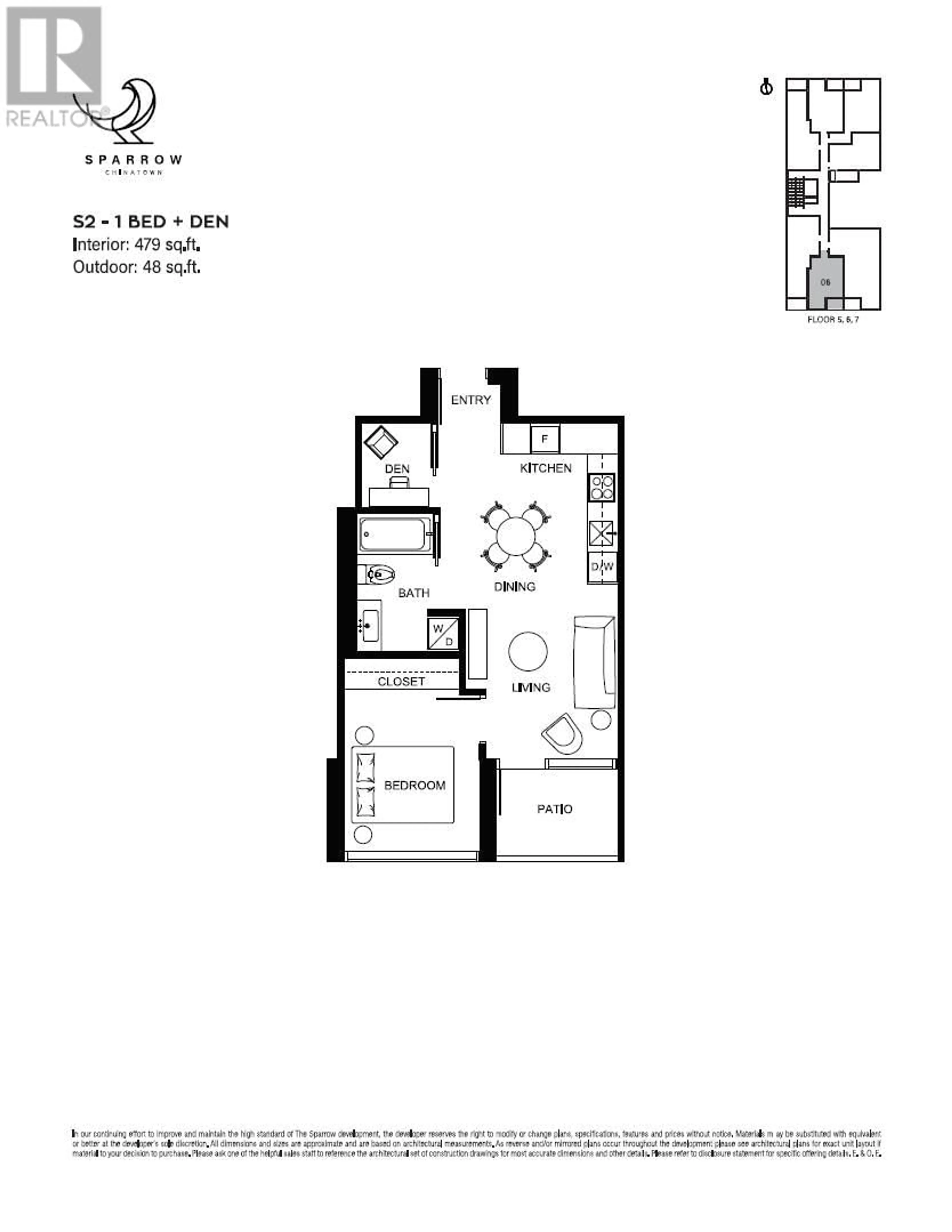 Floor plan for 606 - 239 KEEFER STREET, Vancouver British Columbia V6A1X6