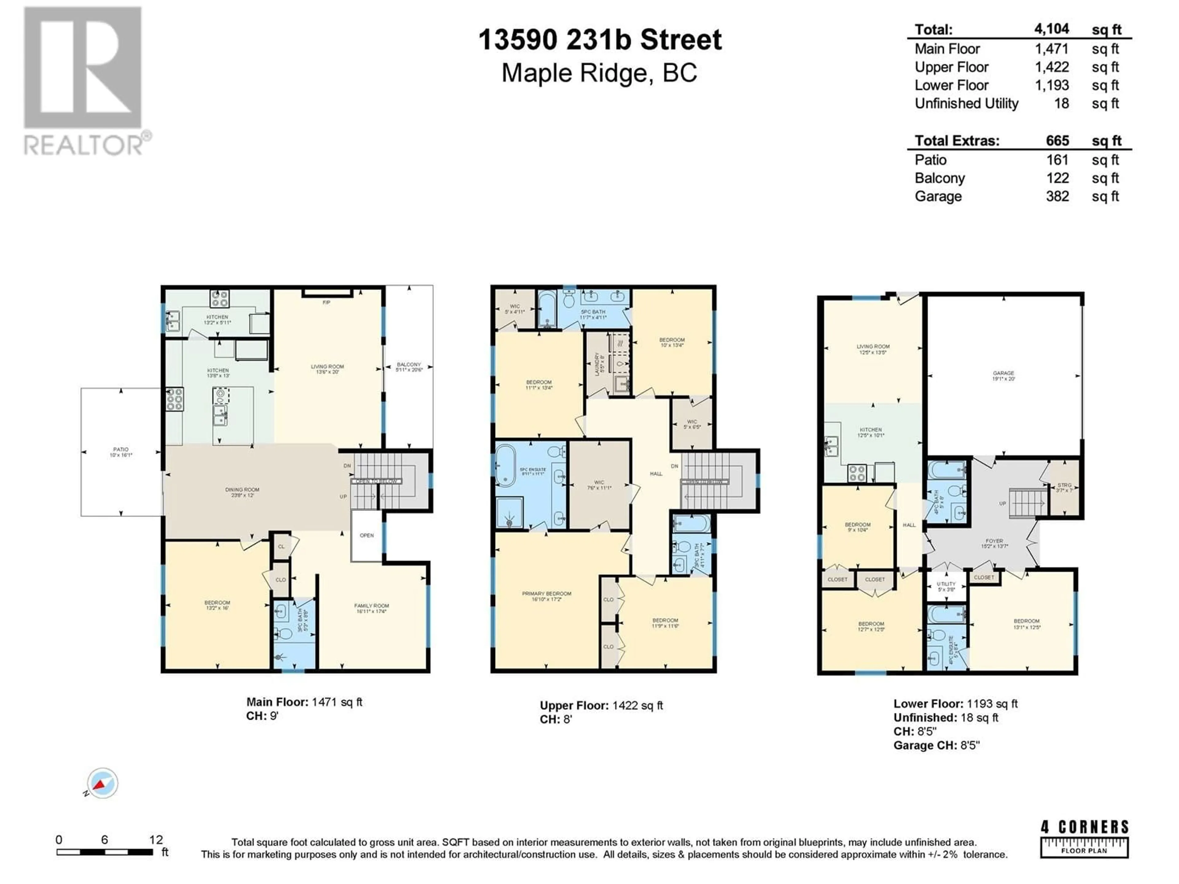 Floor plan for 13590 231B STREET, Maple Ridge British Columbia V4R2R5