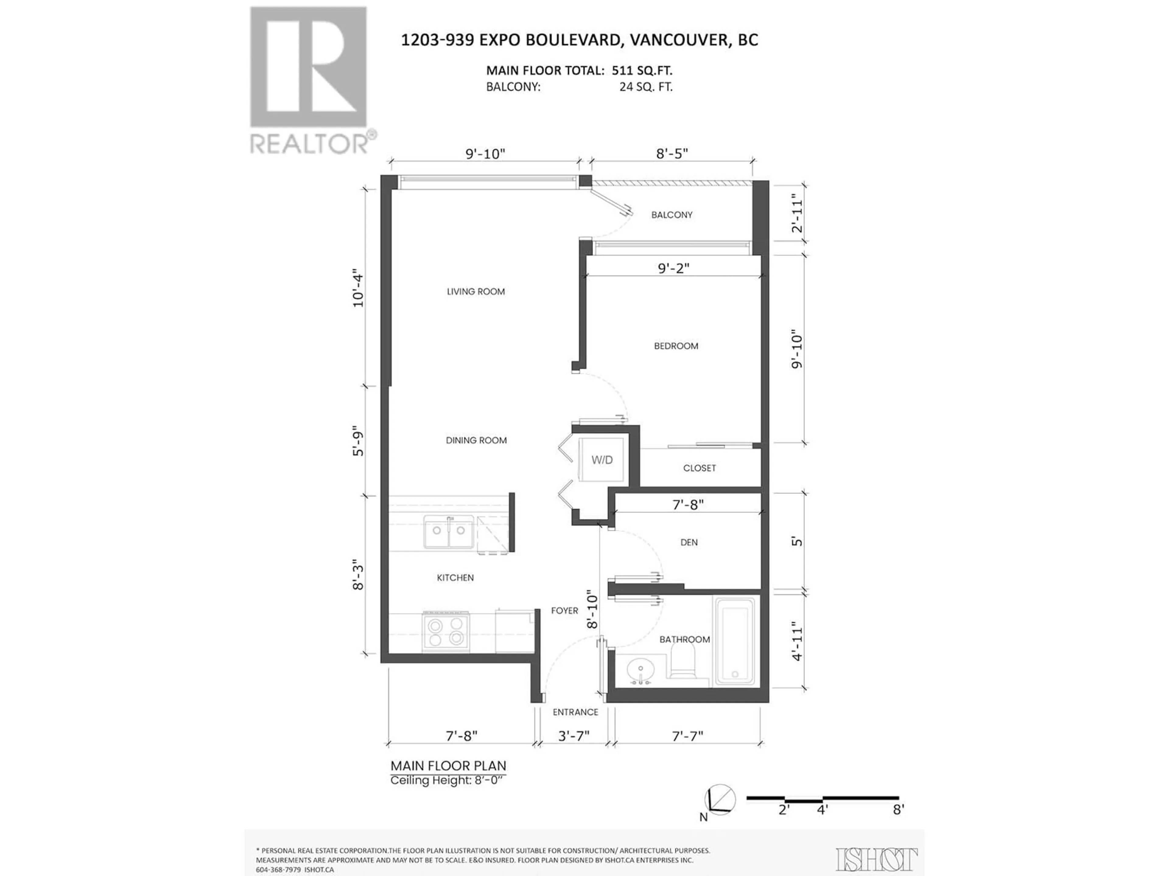 Floor plan for 1203 939 EXPO BOULEVARD, Vancouver British Columbia V6Z3G7