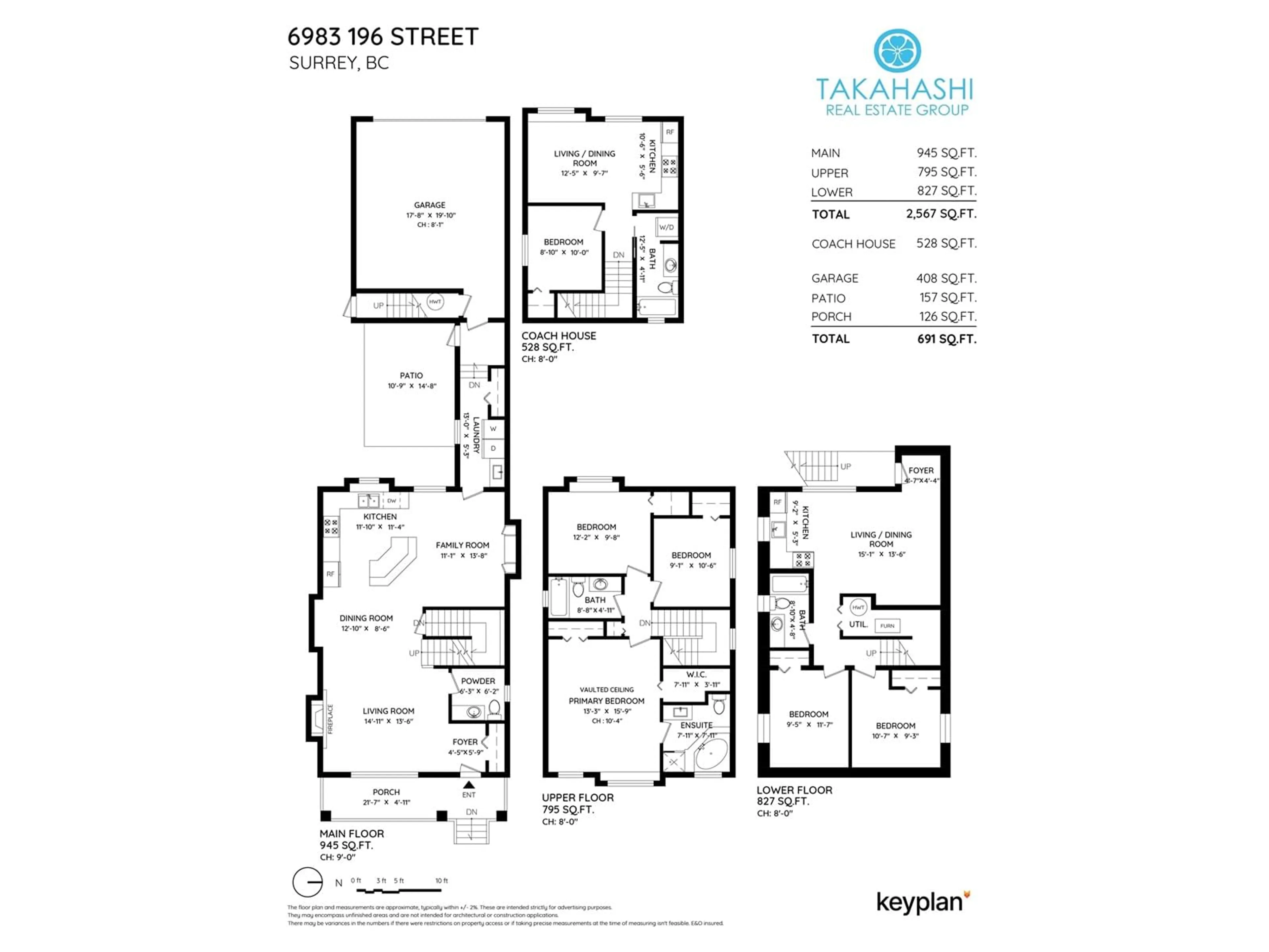 Floor plan for 6983 196 STREET, Surrey British Columbia V4N5Z1