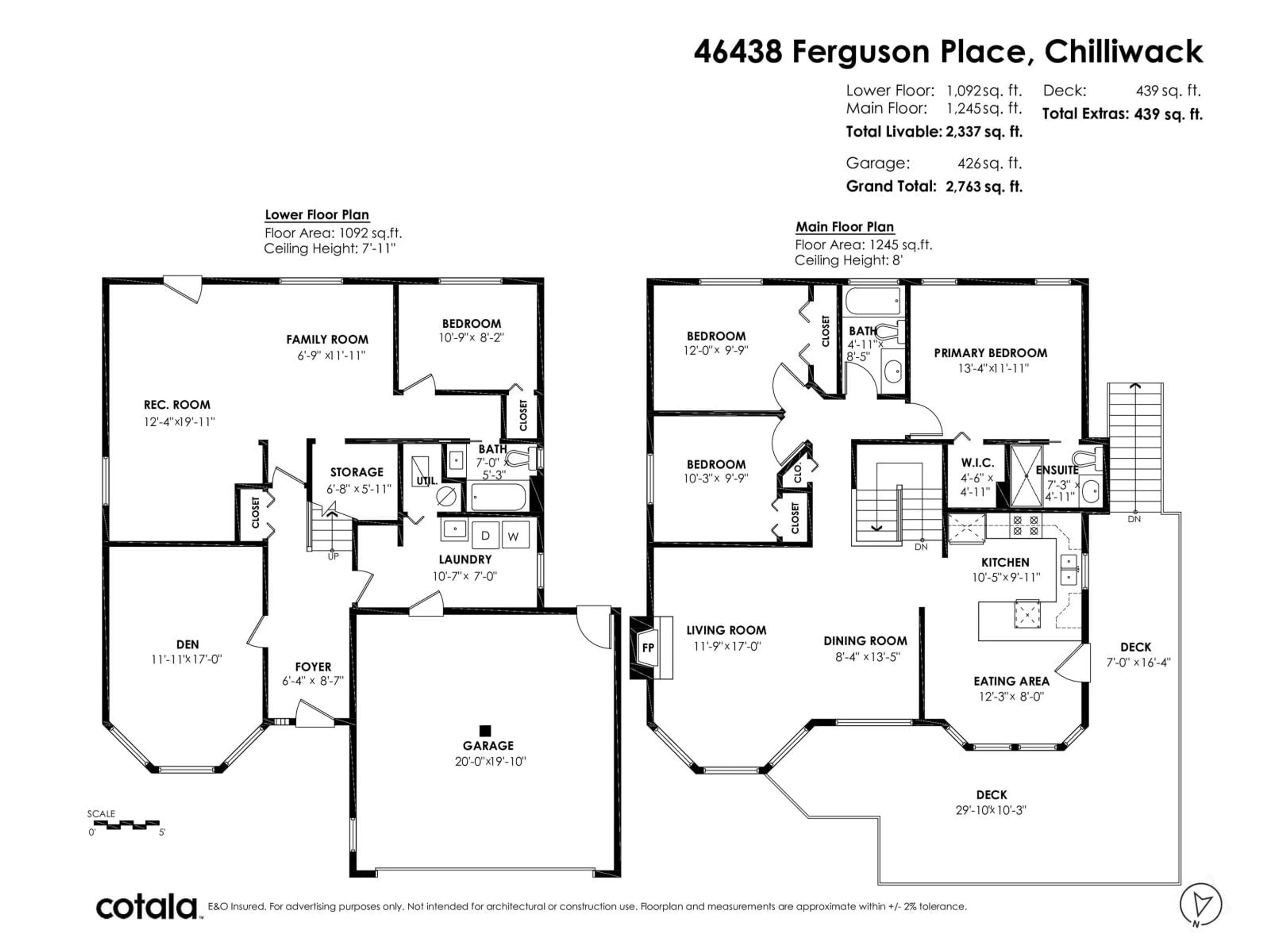 Floor plan for 46438 FERGUSON PLACE, Chilliwack British Columbia V2R5L6