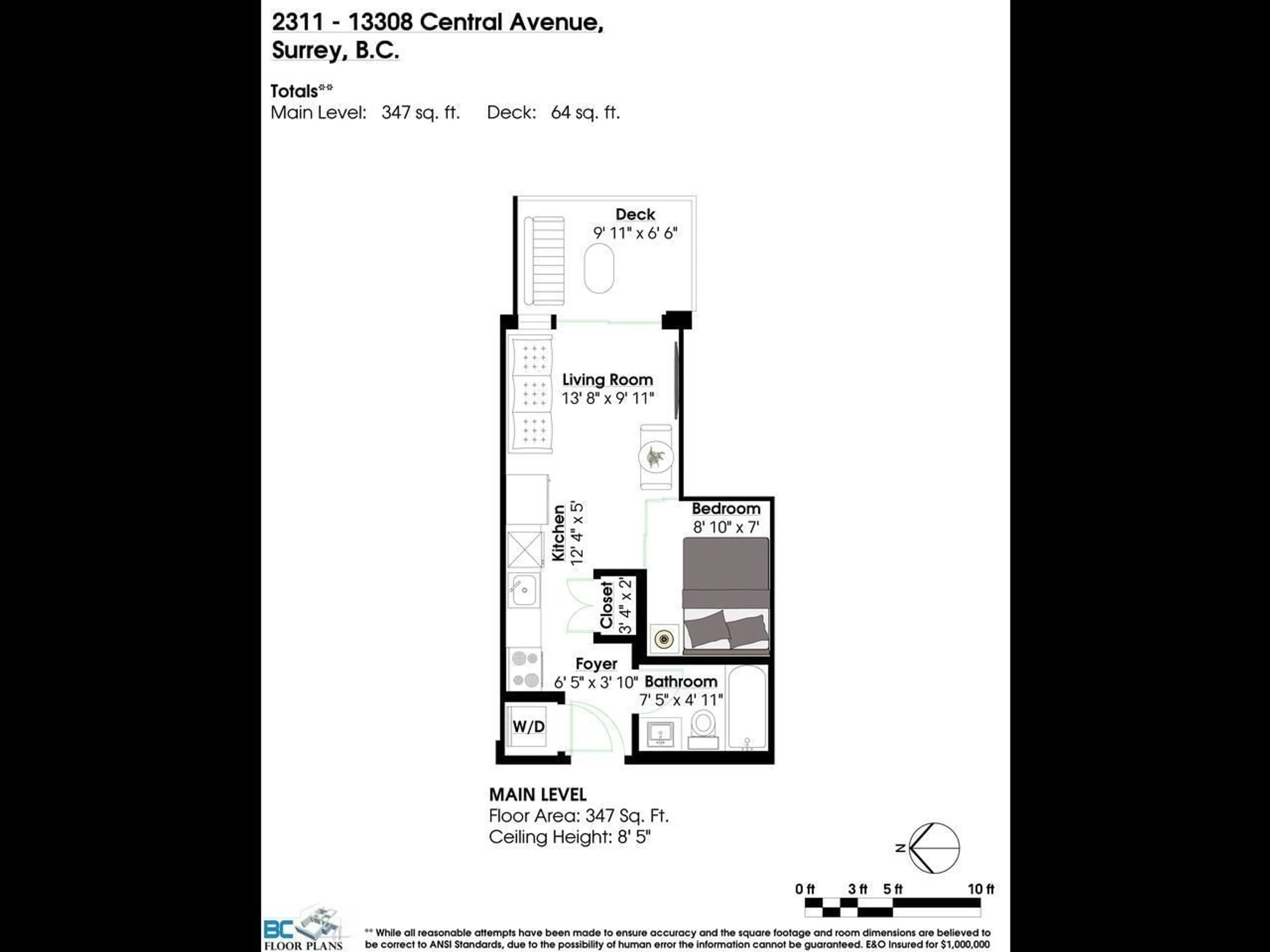 Floor plan for 2311 13308 CENTRAL AVENUE, Surrey British Columbia V3T0M4