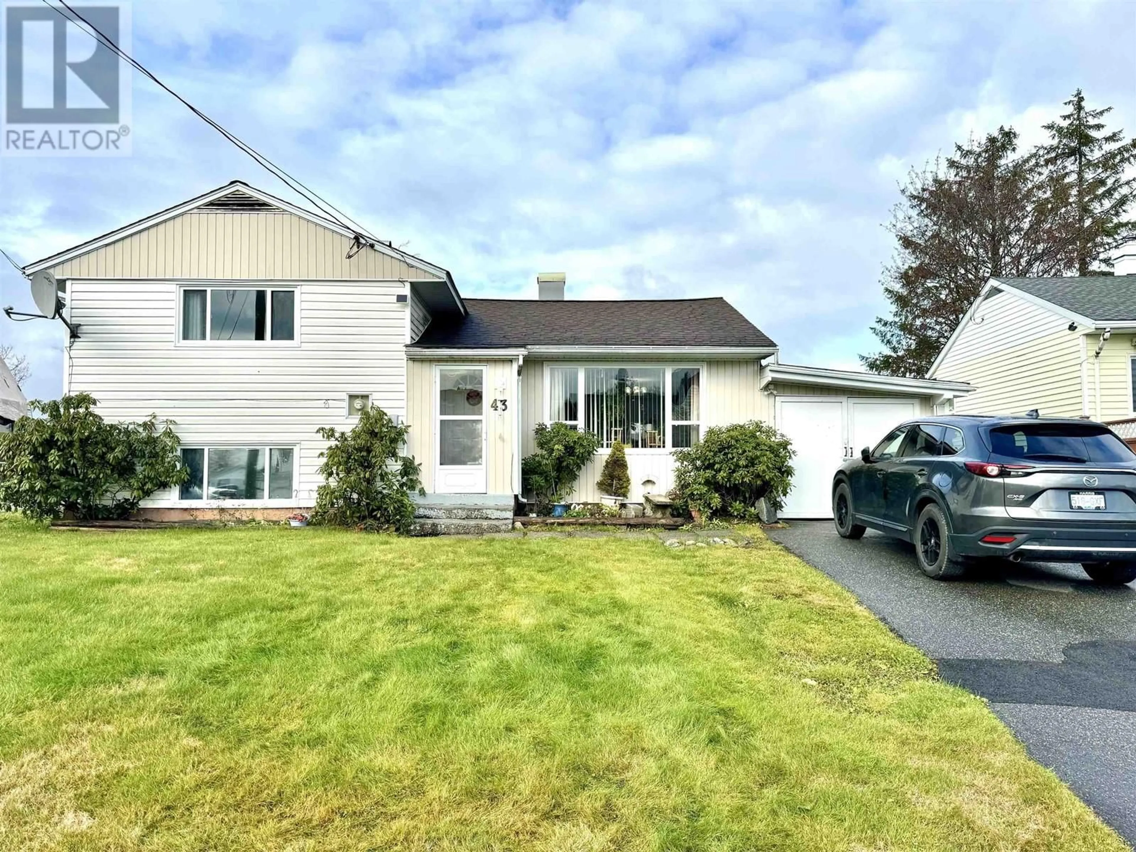 A pic from outside/outdoor area/front of a property/back of a property/a pic from drone, street for 43 SWALLOW STREET, Kitimat British Columbia V8C1K6