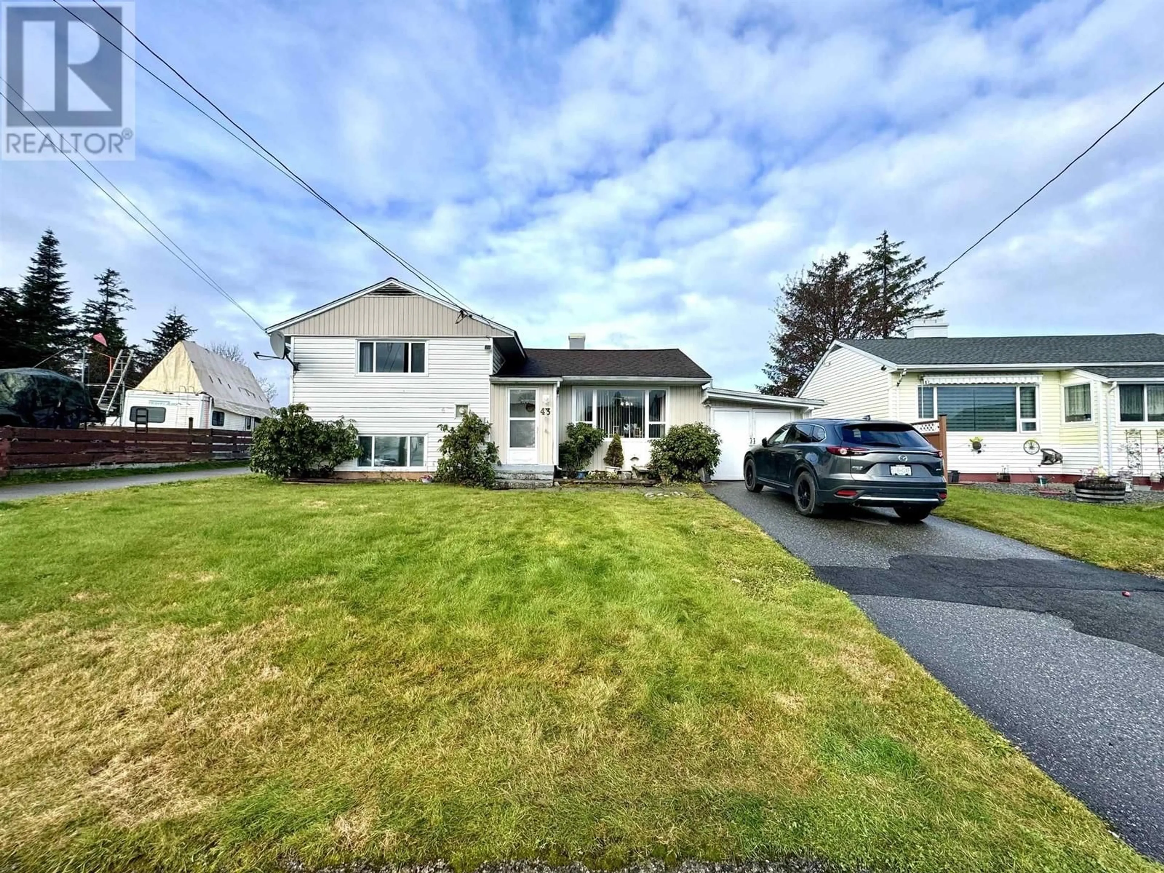 A pic from outside/outdoor area/front of a property/back of a property/a pic from drone, street for 43 SWALLOW STREET, Kitimat British Columbia V8C1K6