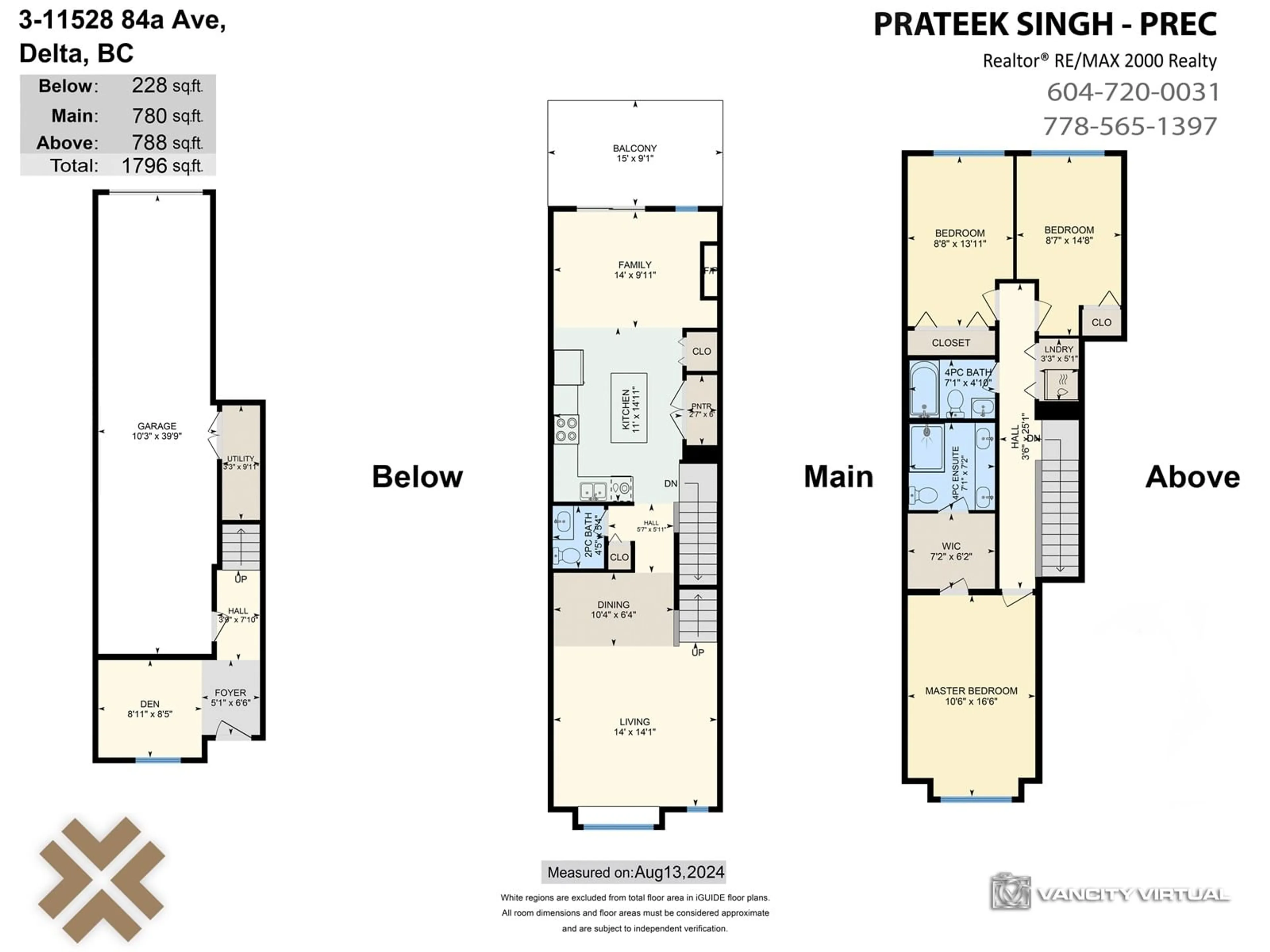 Floor plan for 3 11528 84A AVENUE, Delta British Columbia V4C2S6