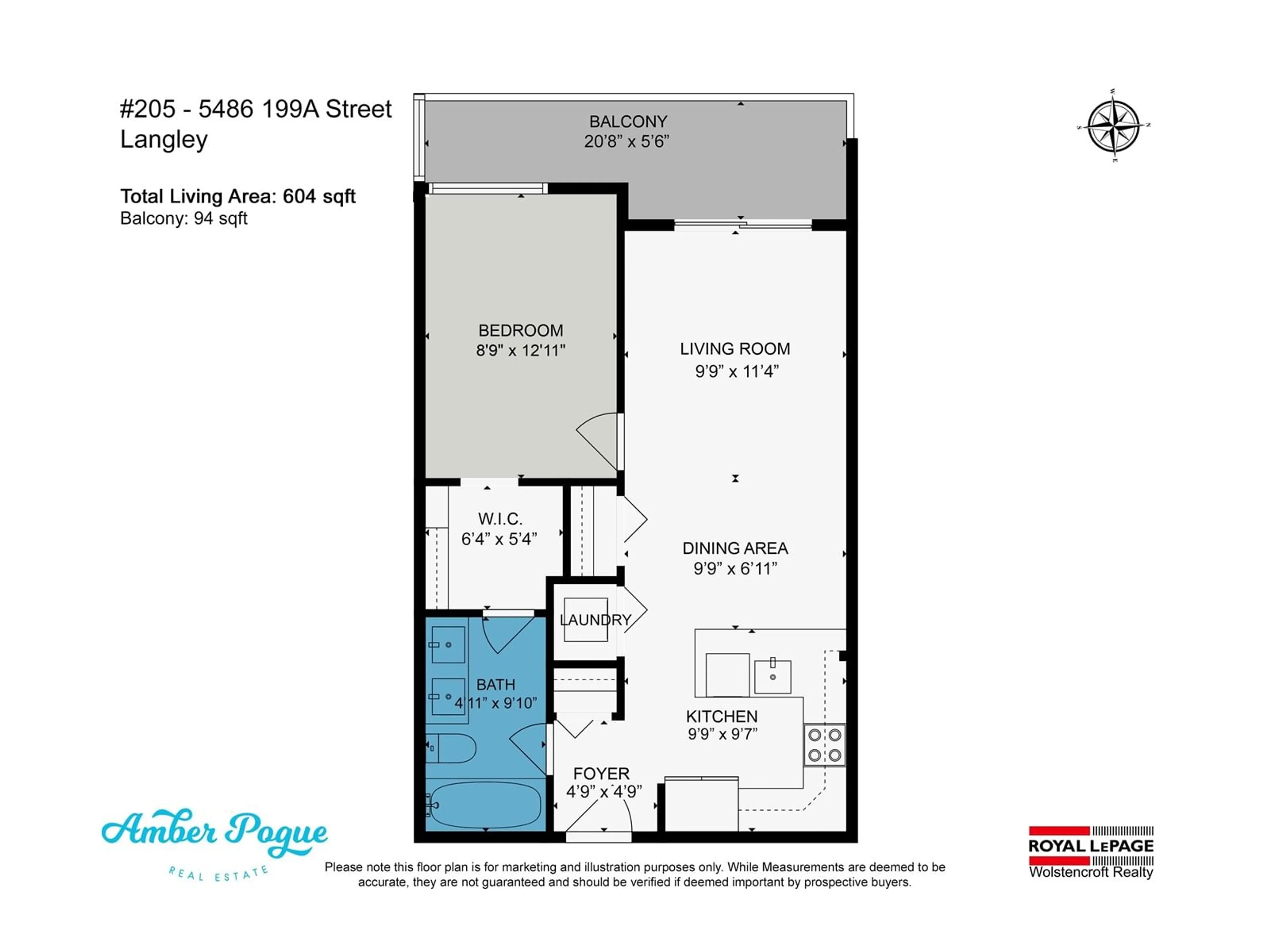 Floor plan for 205 5486 199A STREET, Langley British Columbia V3A0N6