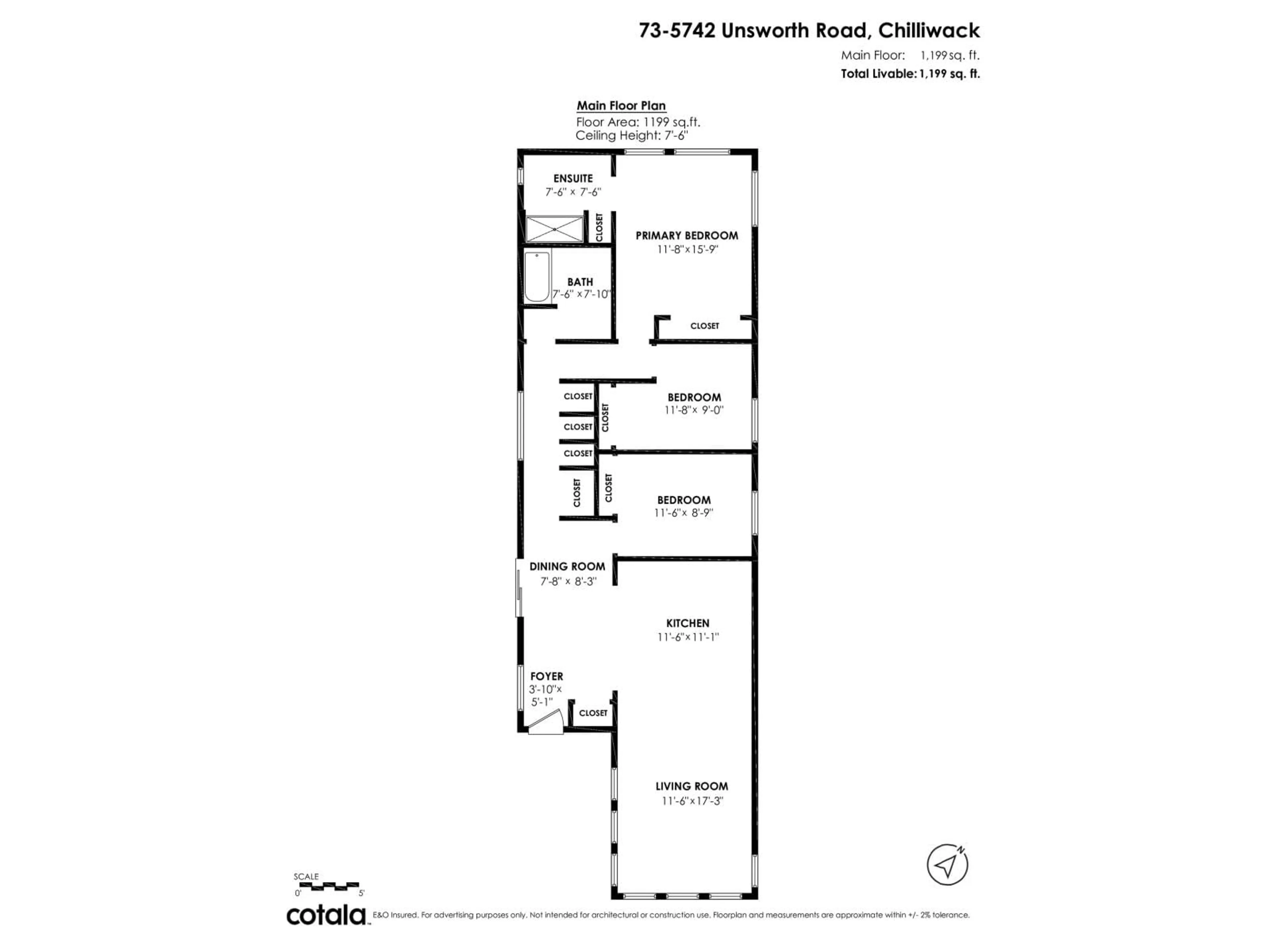 Floor plan for 73 5742 UNSWORTH ROAD, Chilliwack British Columbia V2R3A2