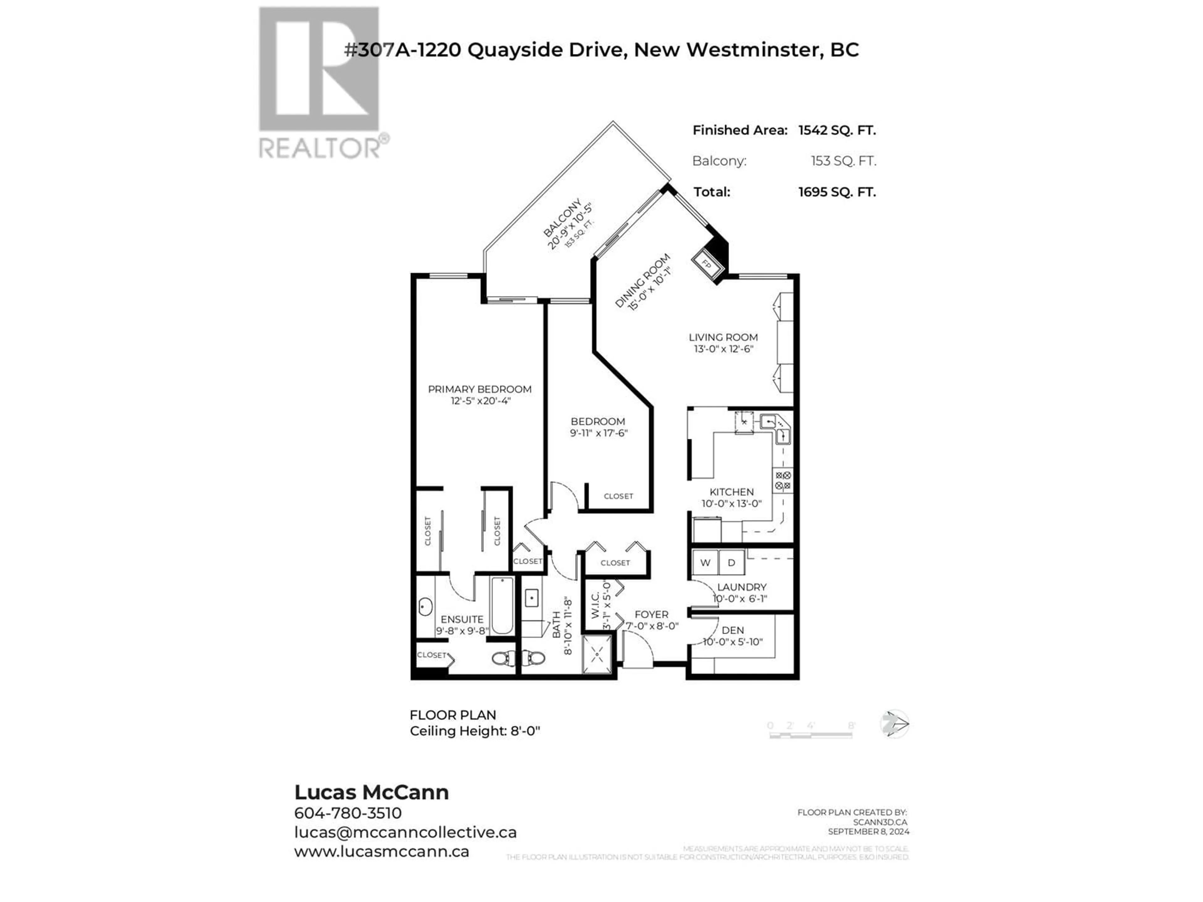 Floor plan for 307A 1220 QUAYSIDE DRIVE, New Westminster British Columbia V3M6H1