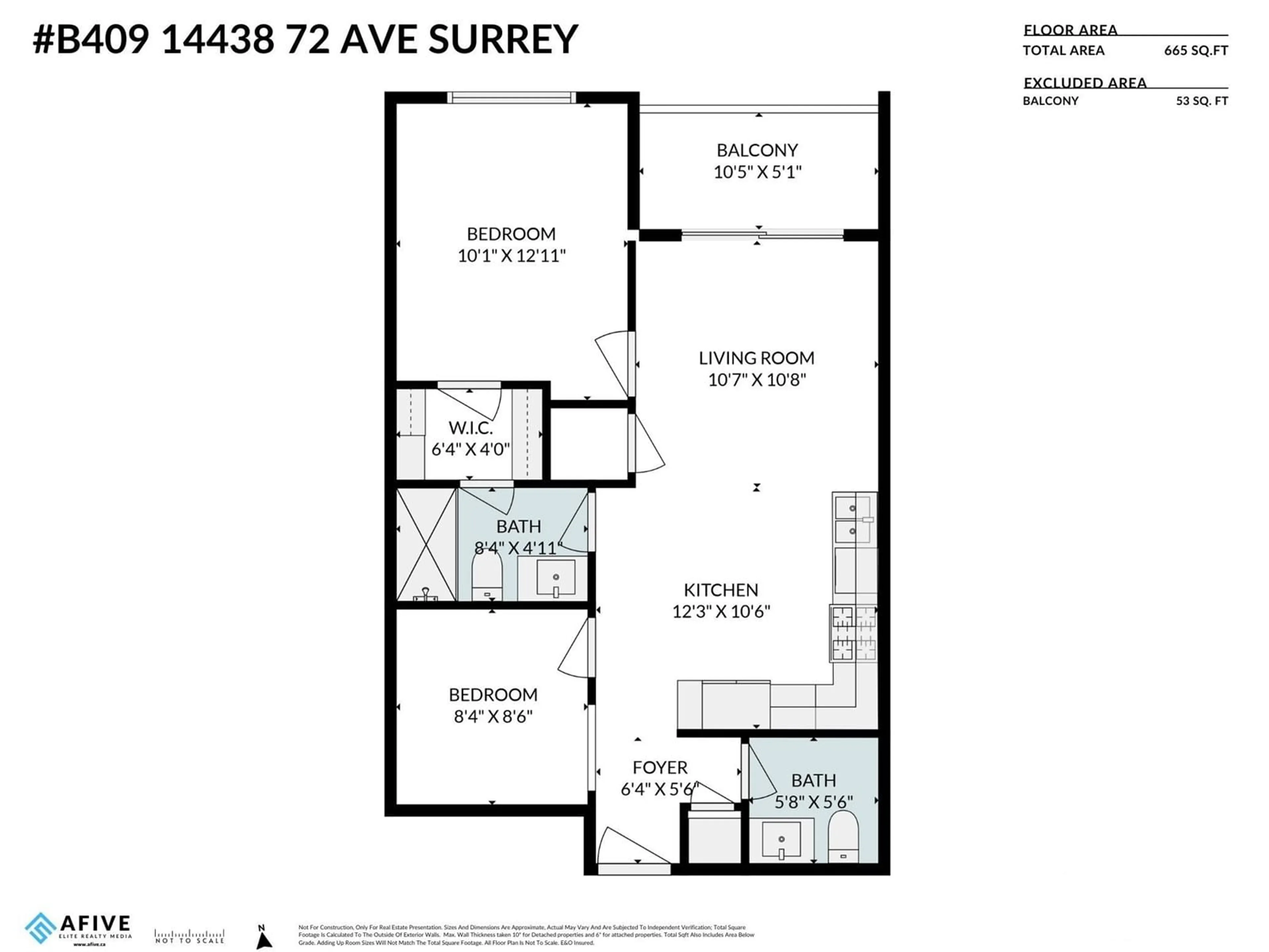 Floor plan for B409 14438 72 AVENUE, Surrey British Columbia V3S2E7