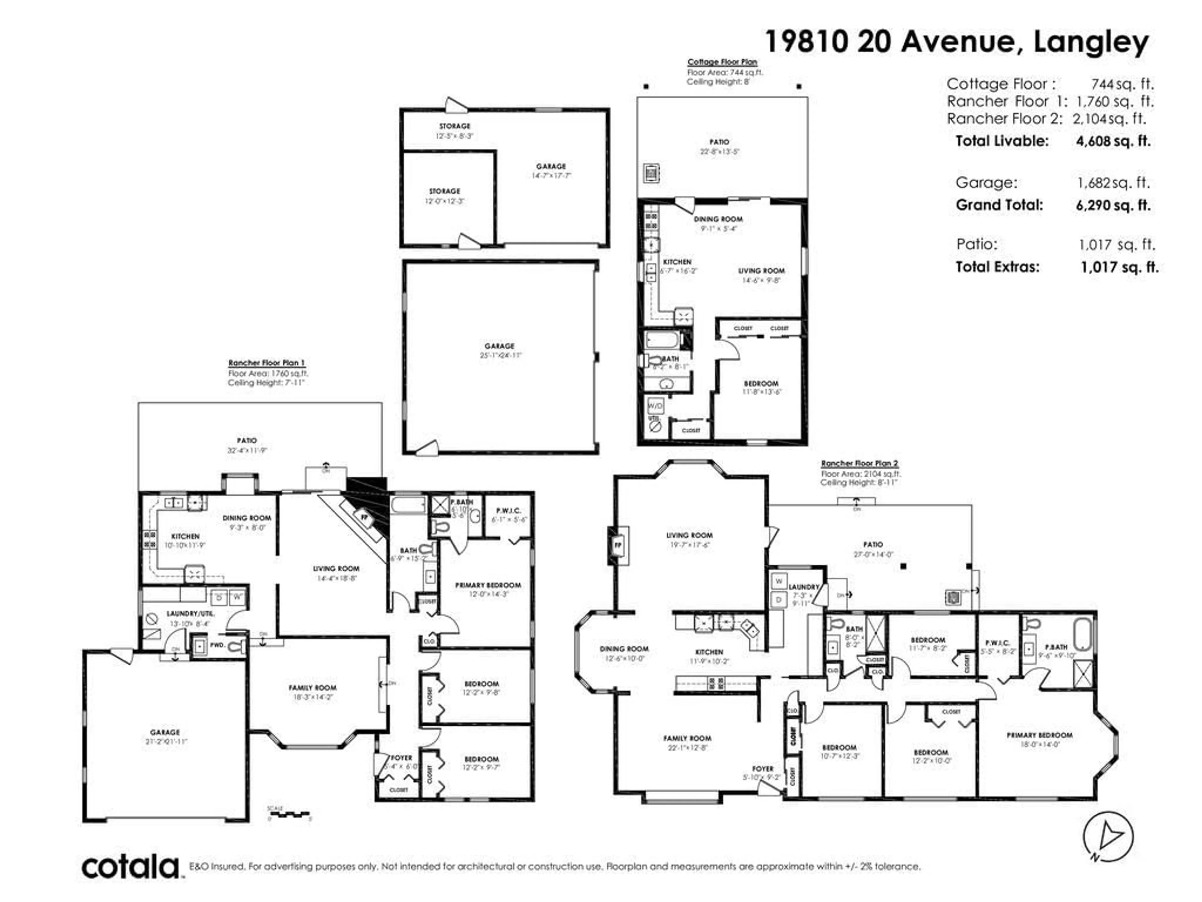 Floor plan for 19810 20 AVENUE, Langley British Columbia V2Z1Z3