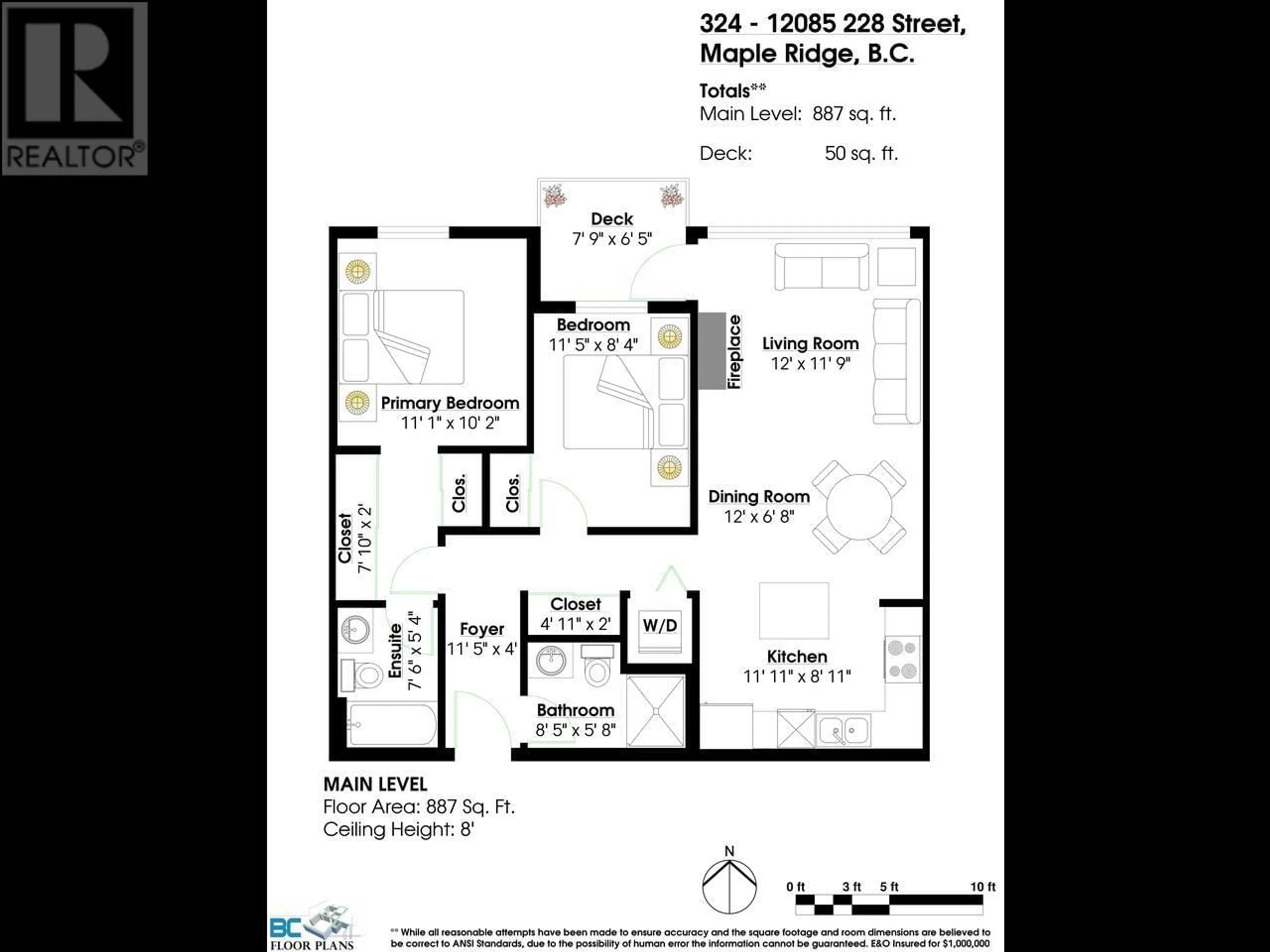 Floor plan for 324 12085 228 STREET, Maple Ridge British Columbia V2X6M2